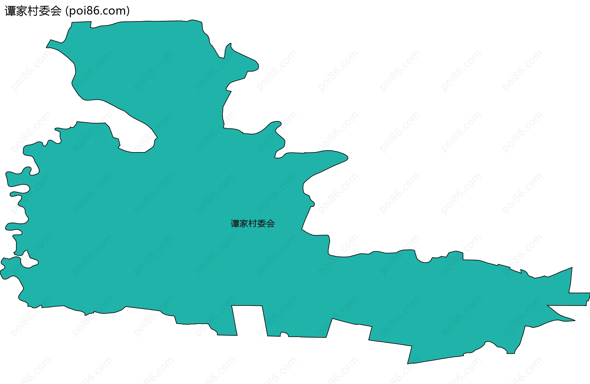 谭家村委会边界地图