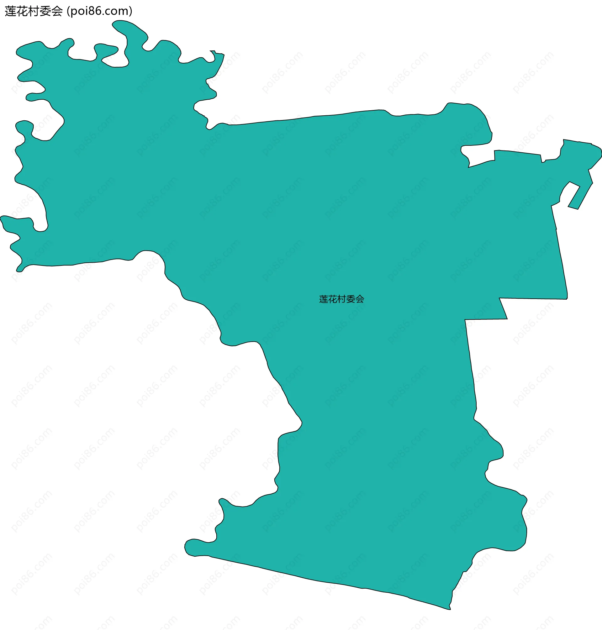 莲花村委会边界地图