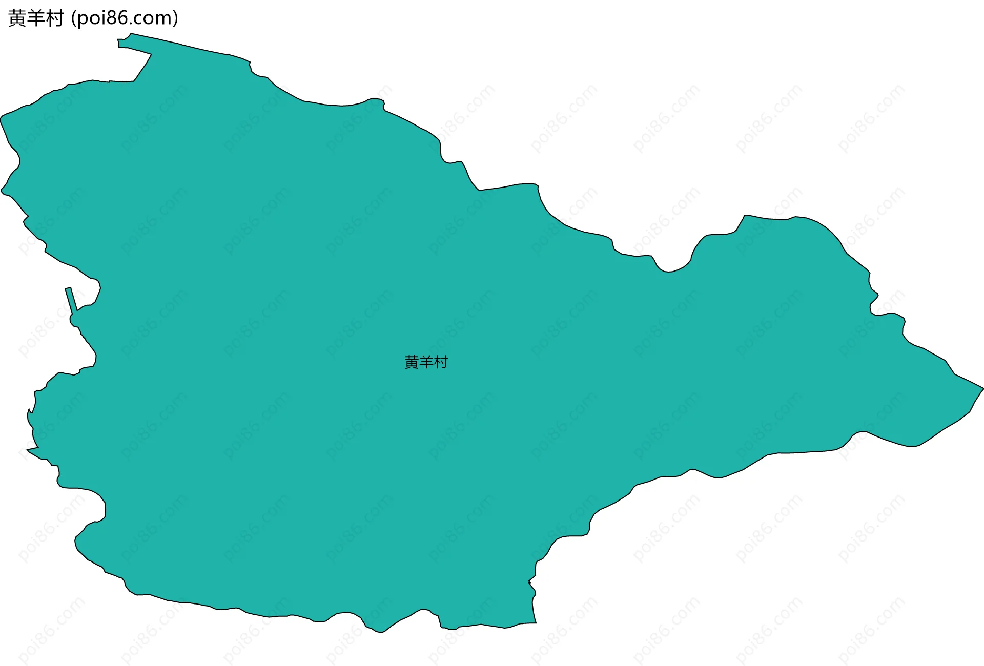 黄羊村边界地图