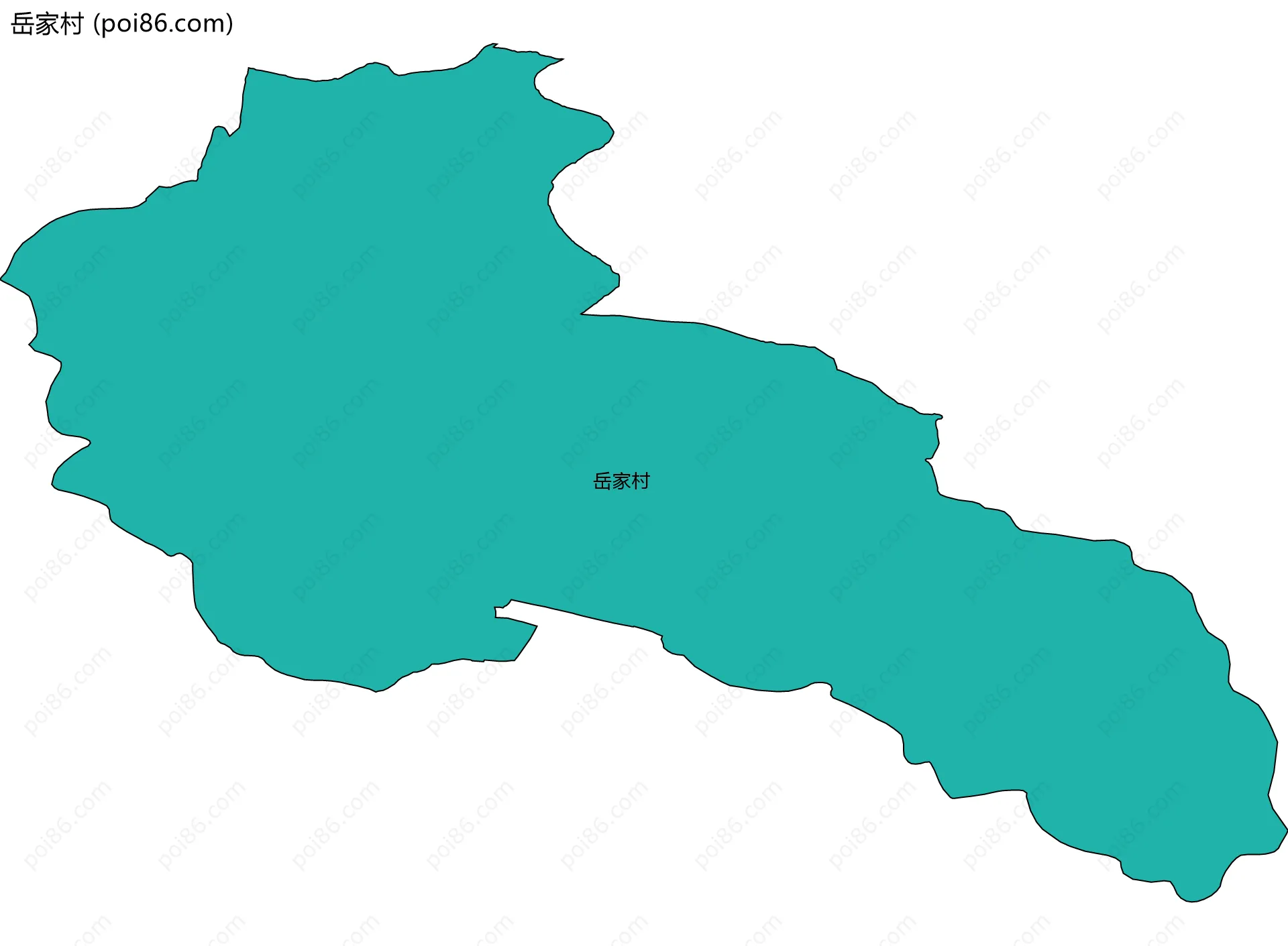 岳家村边界地图