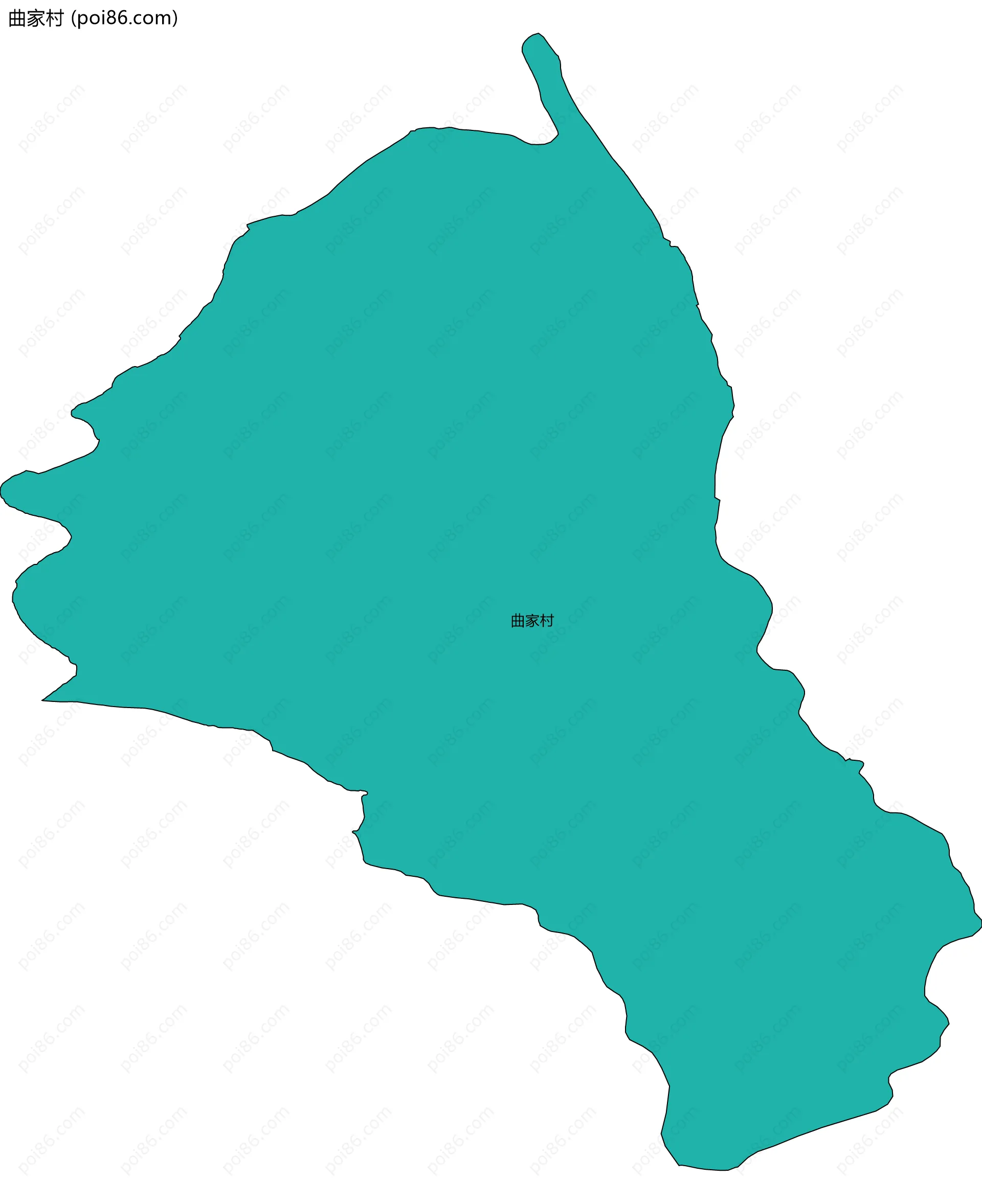 曲家村边界地图
