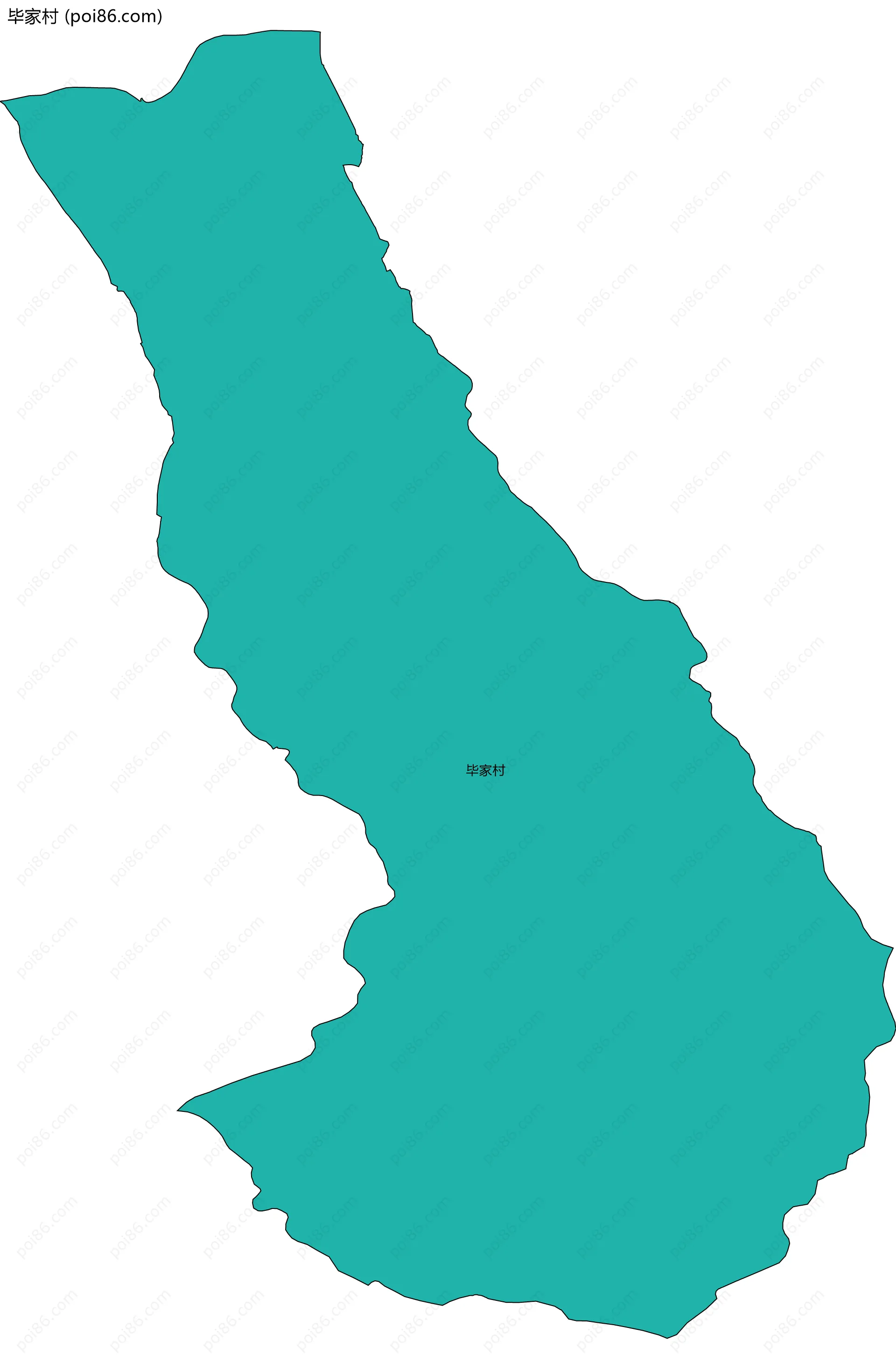 毕家村边界地图