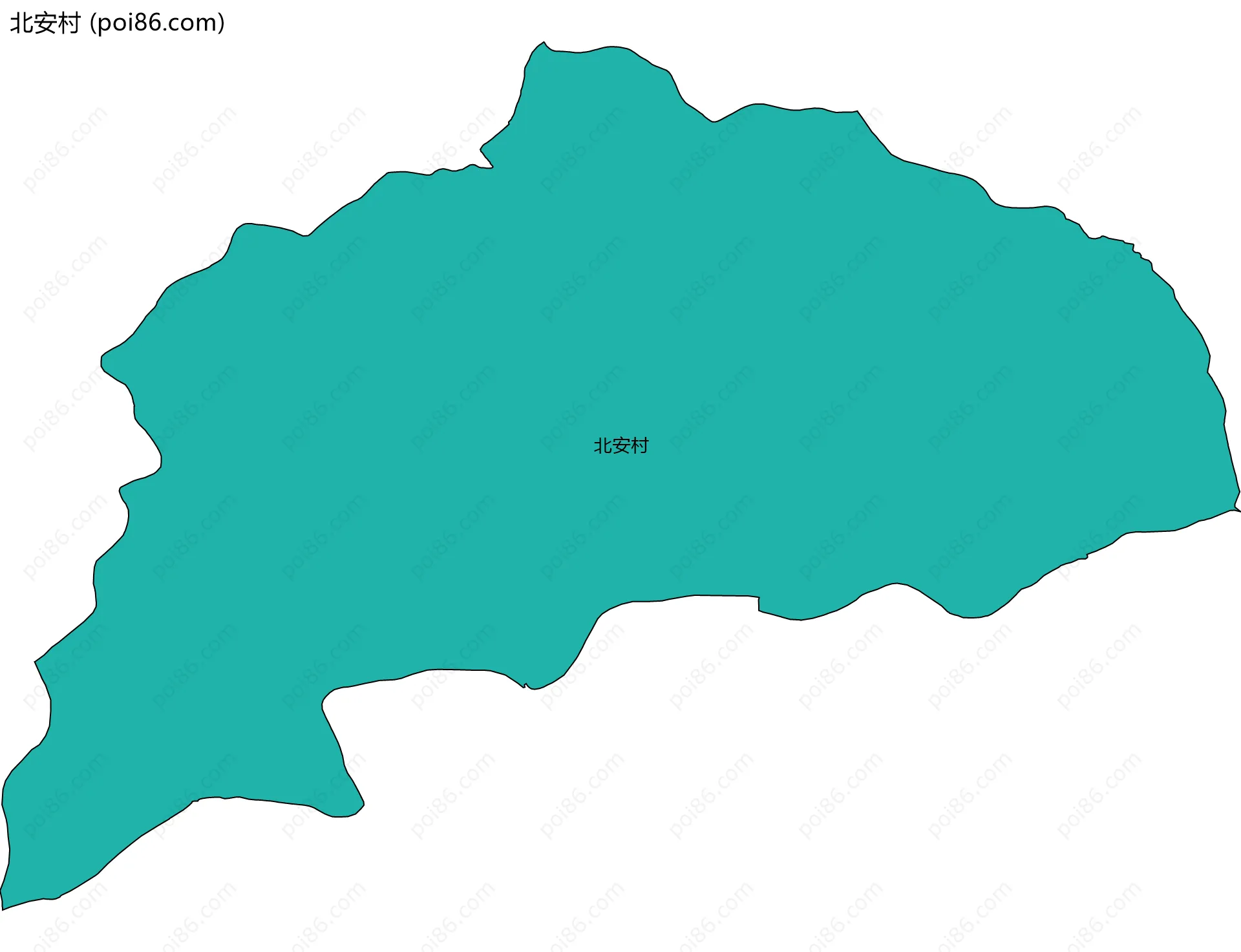 北安村边界地图
