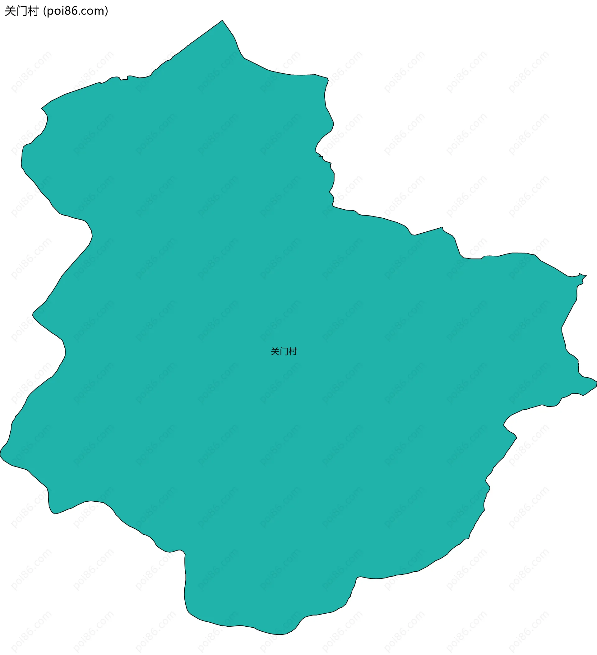 关门村边界地图