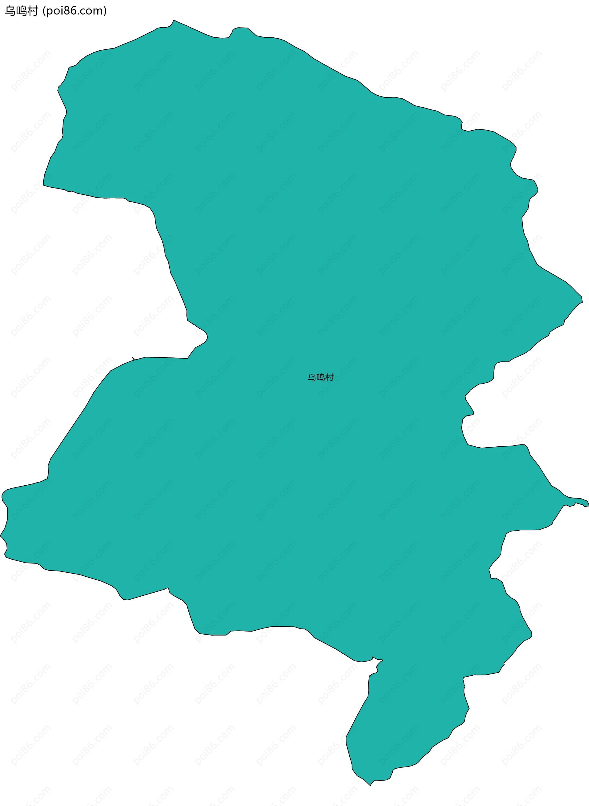 乌鸣村边界地图