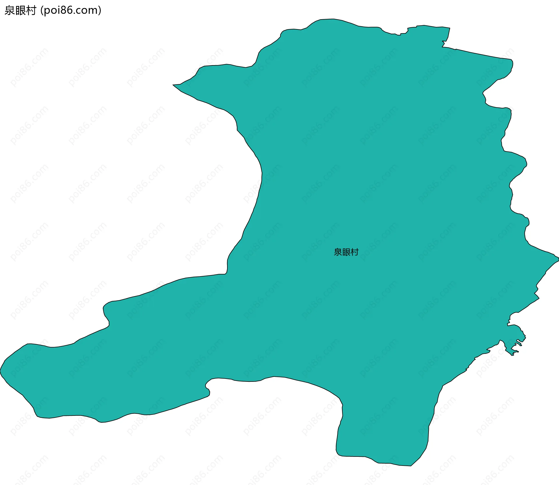 泉眼村边界地图