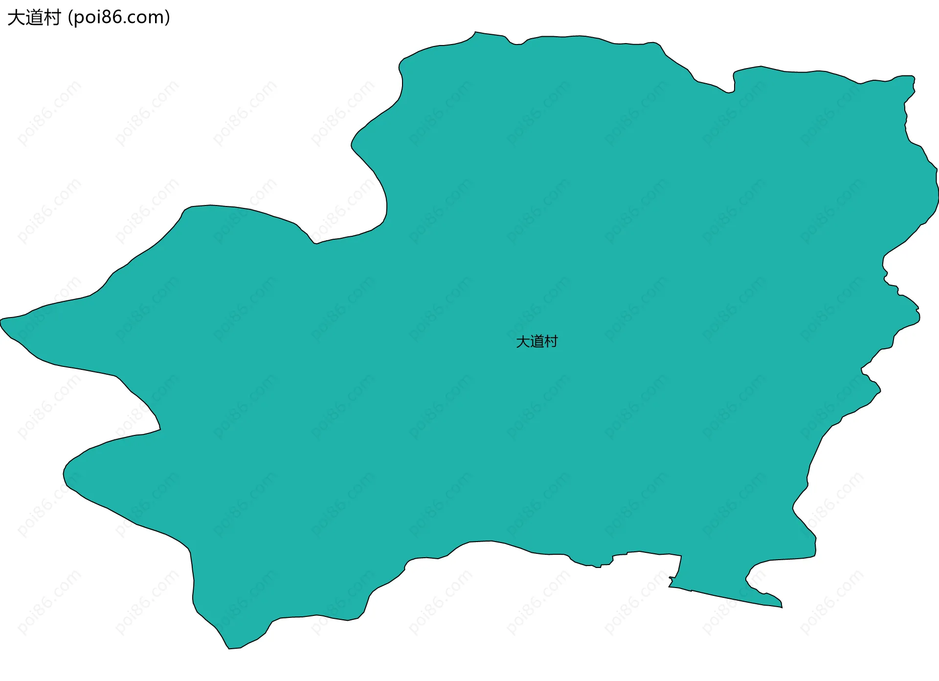 大道村边界地图