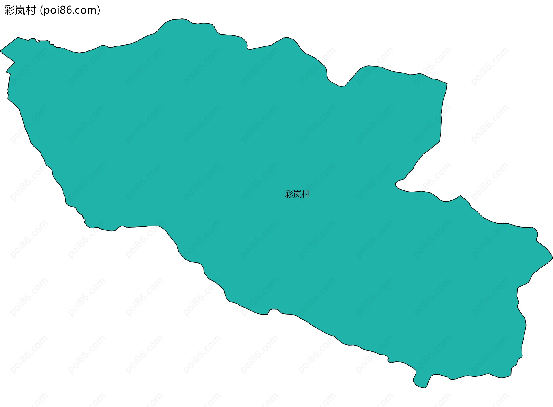 彩岚村边界地图