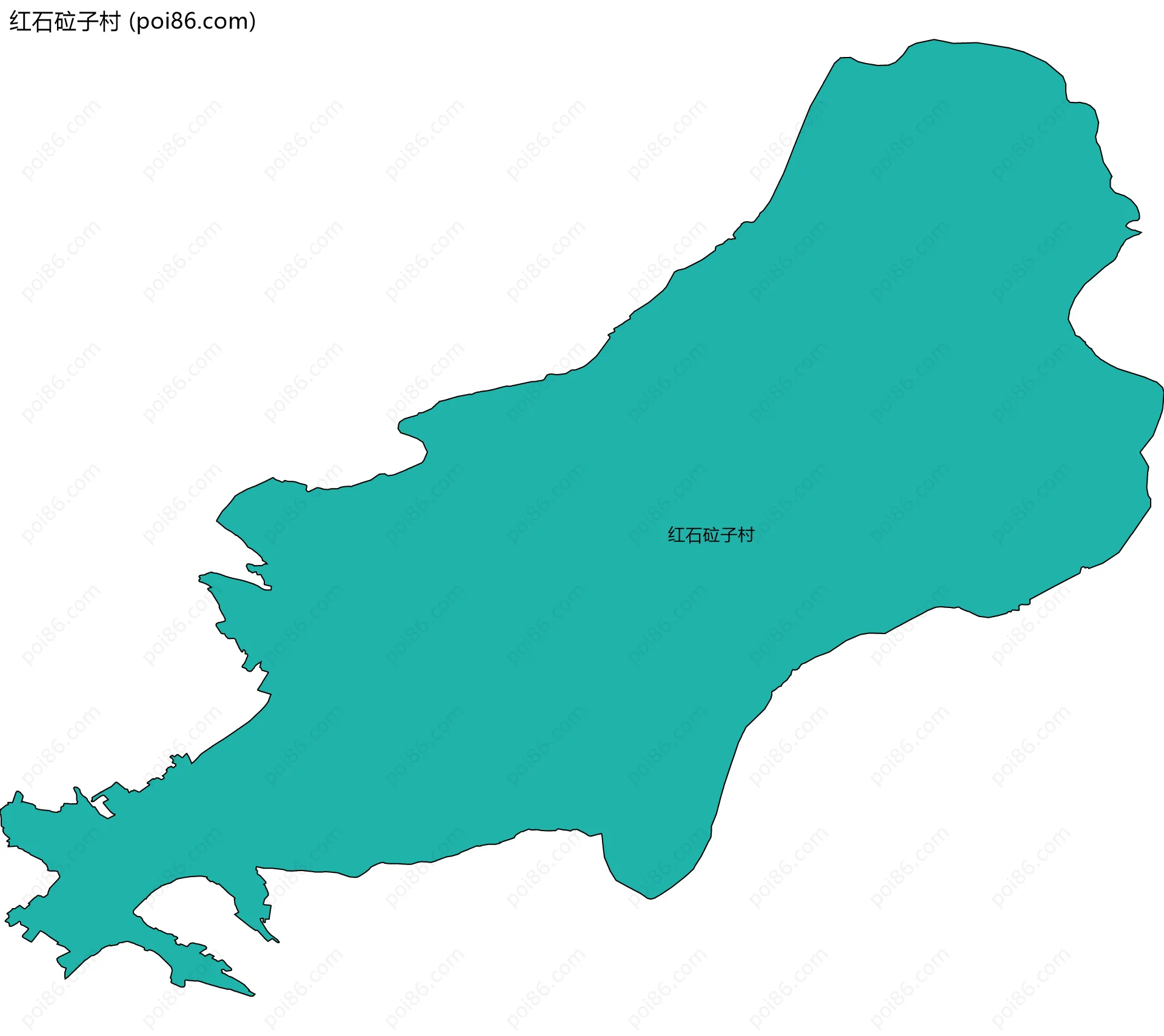 红石砬子村边界地图