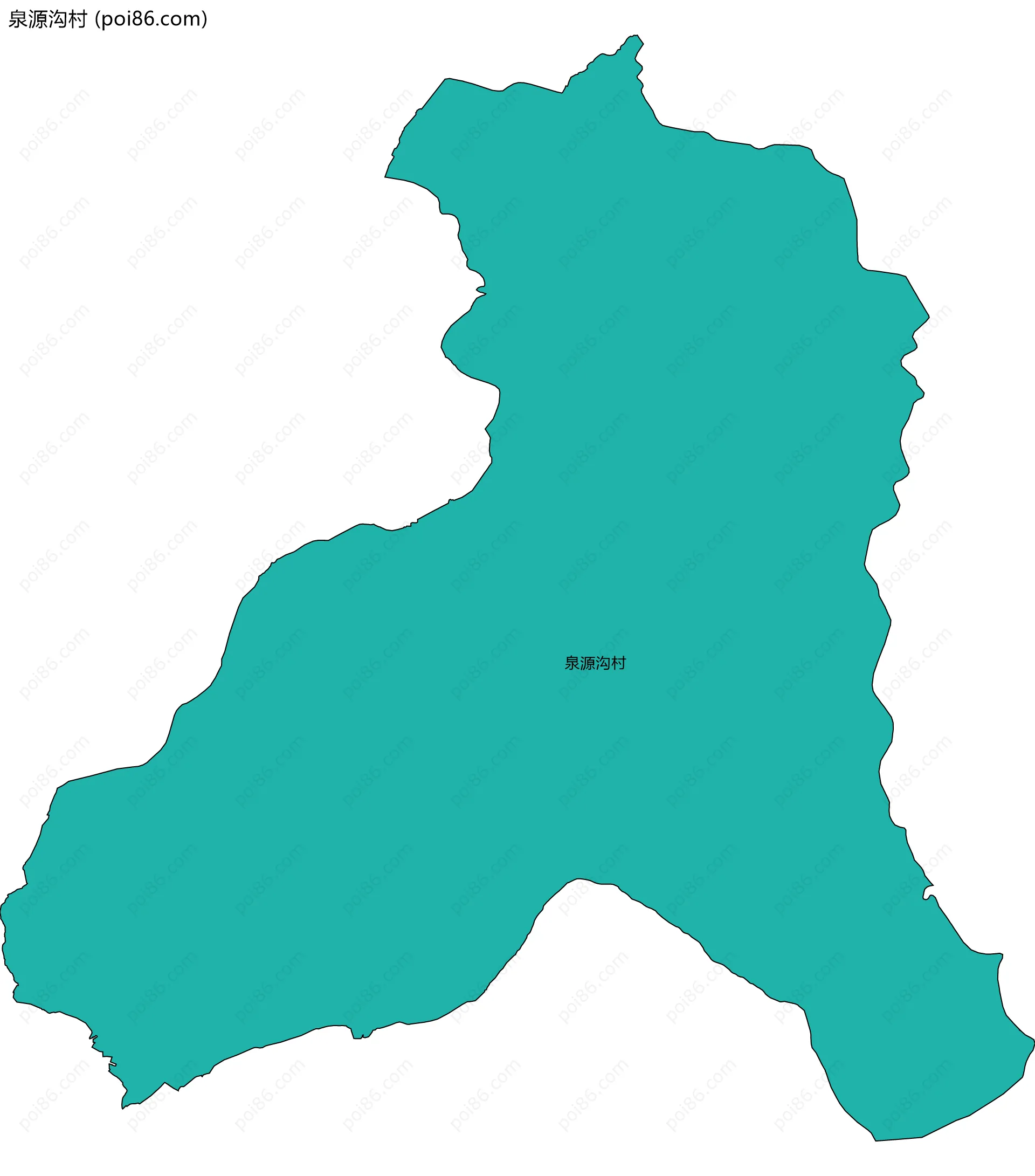 泉源沟村边界地图