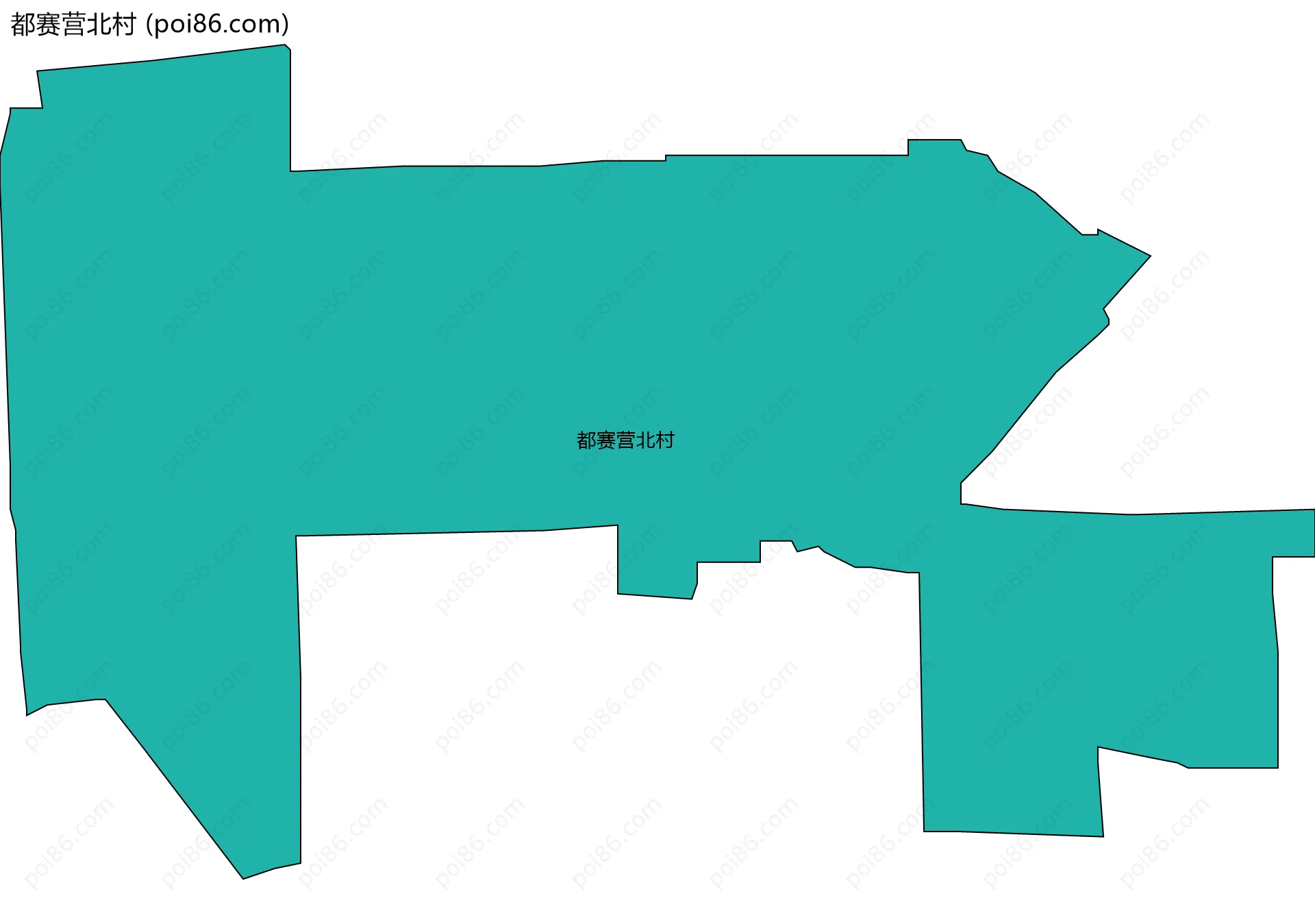 都赛营北村边界地图