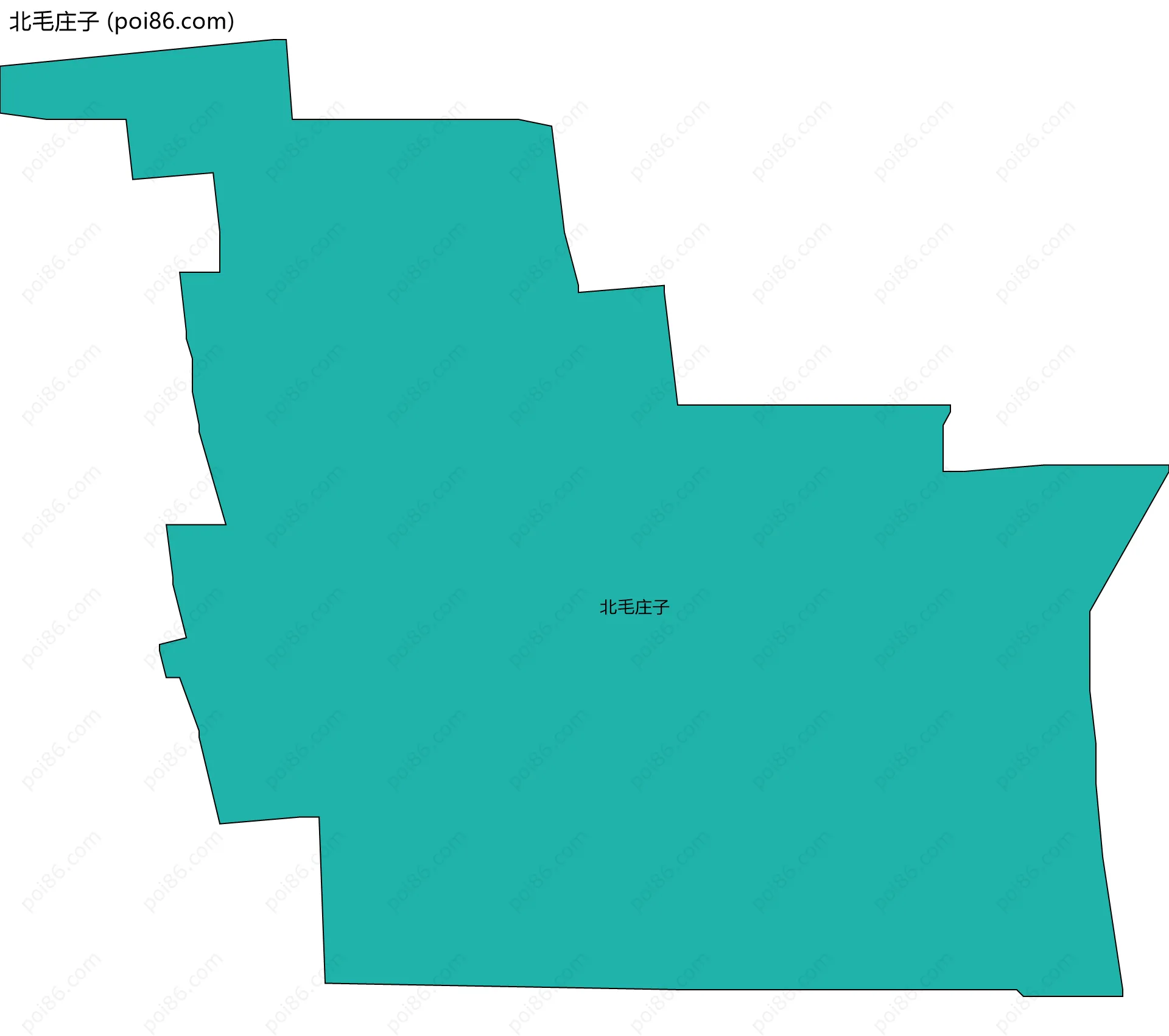 北毛庄子边界地图