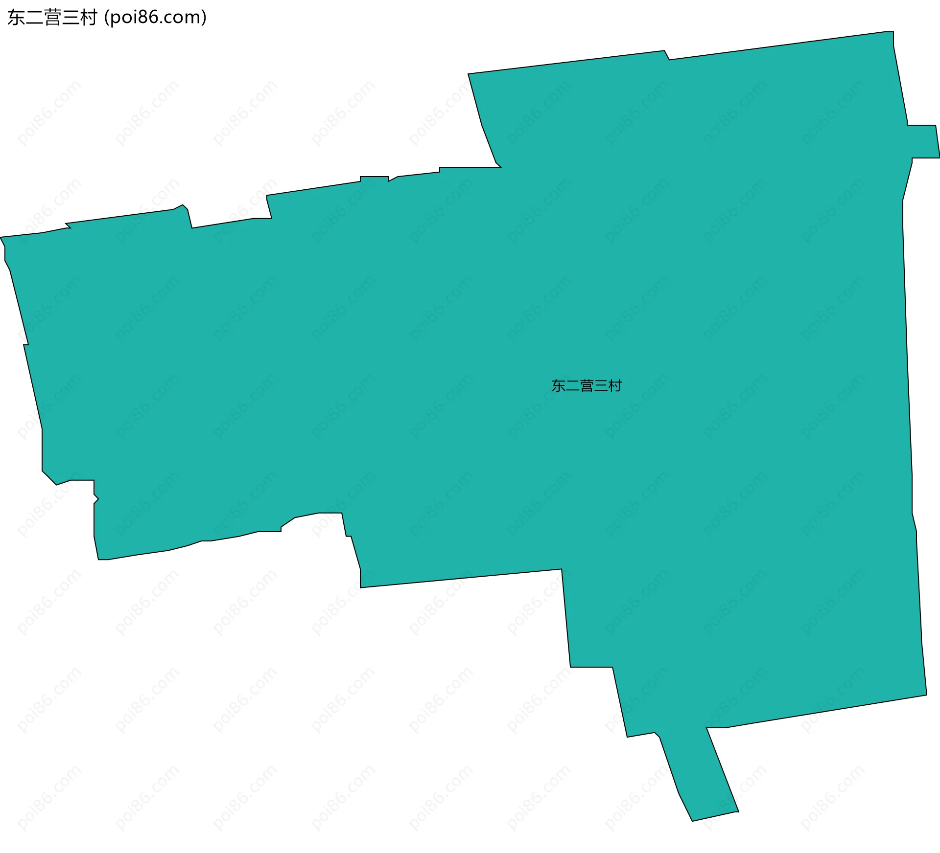 东二营三村边界地图