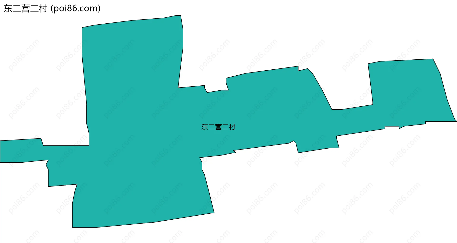 东二营二村边界地图