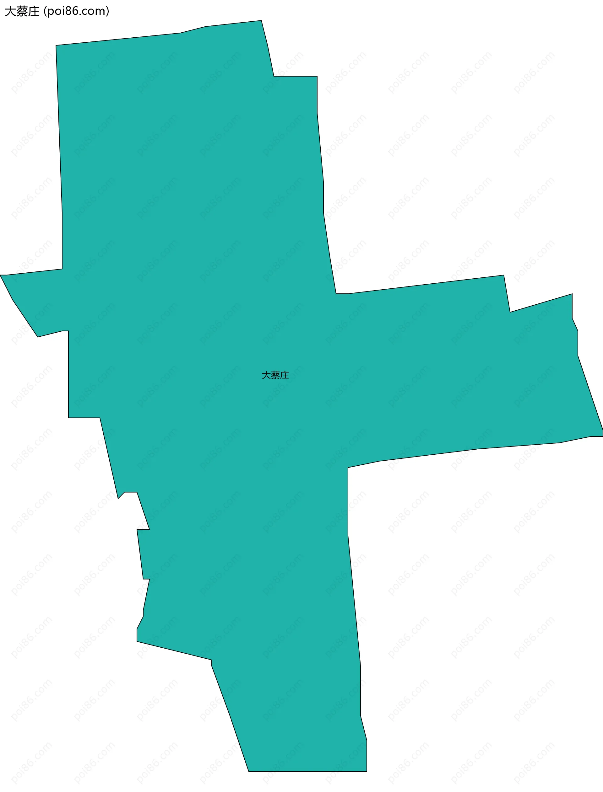 大蔡庄边界地图