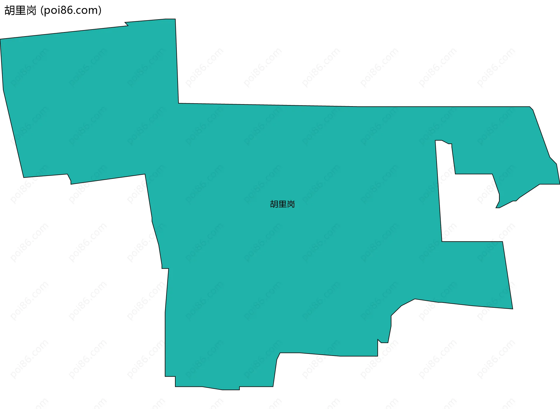 胡里岗边界地图