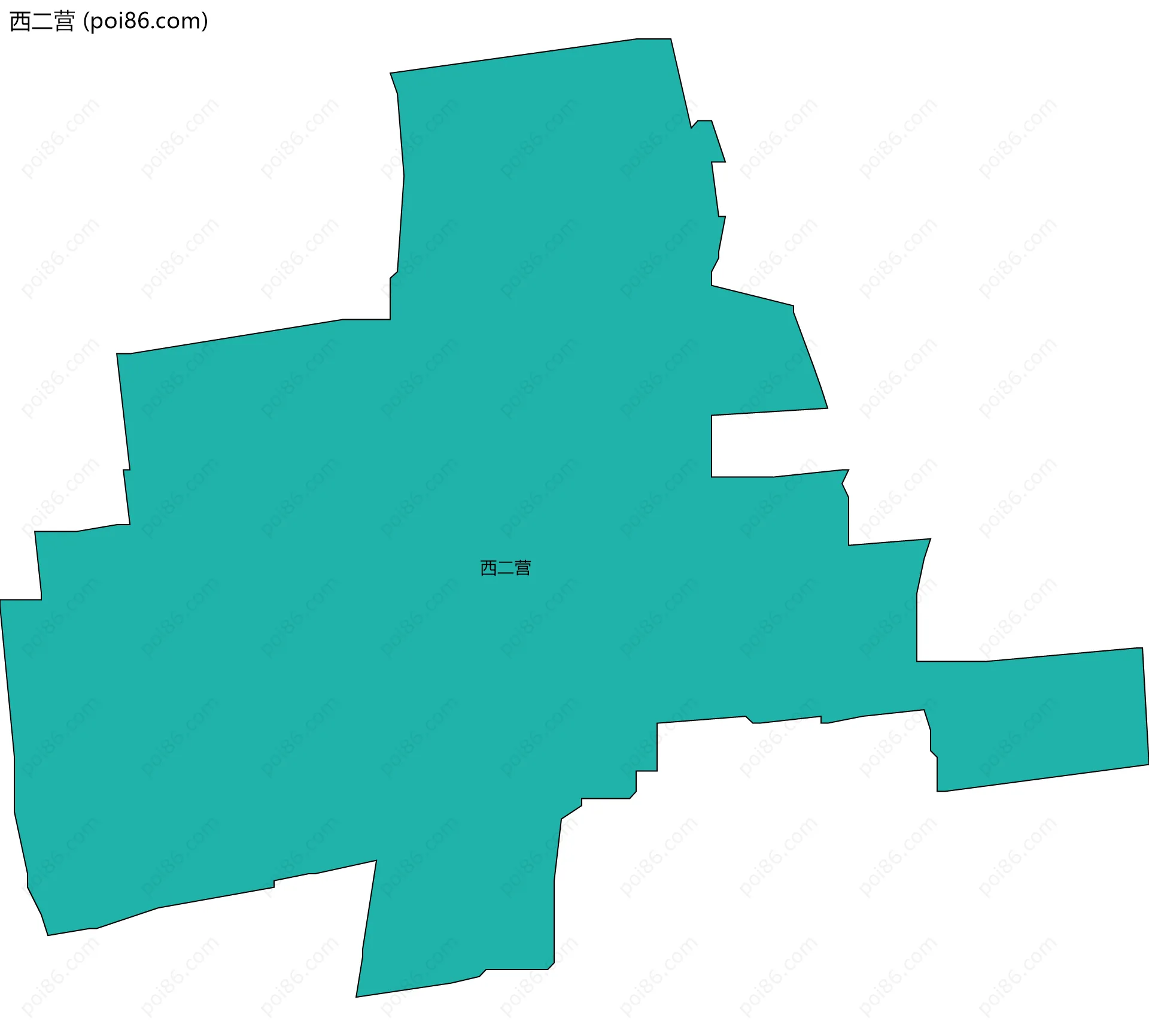 西二营边界地图