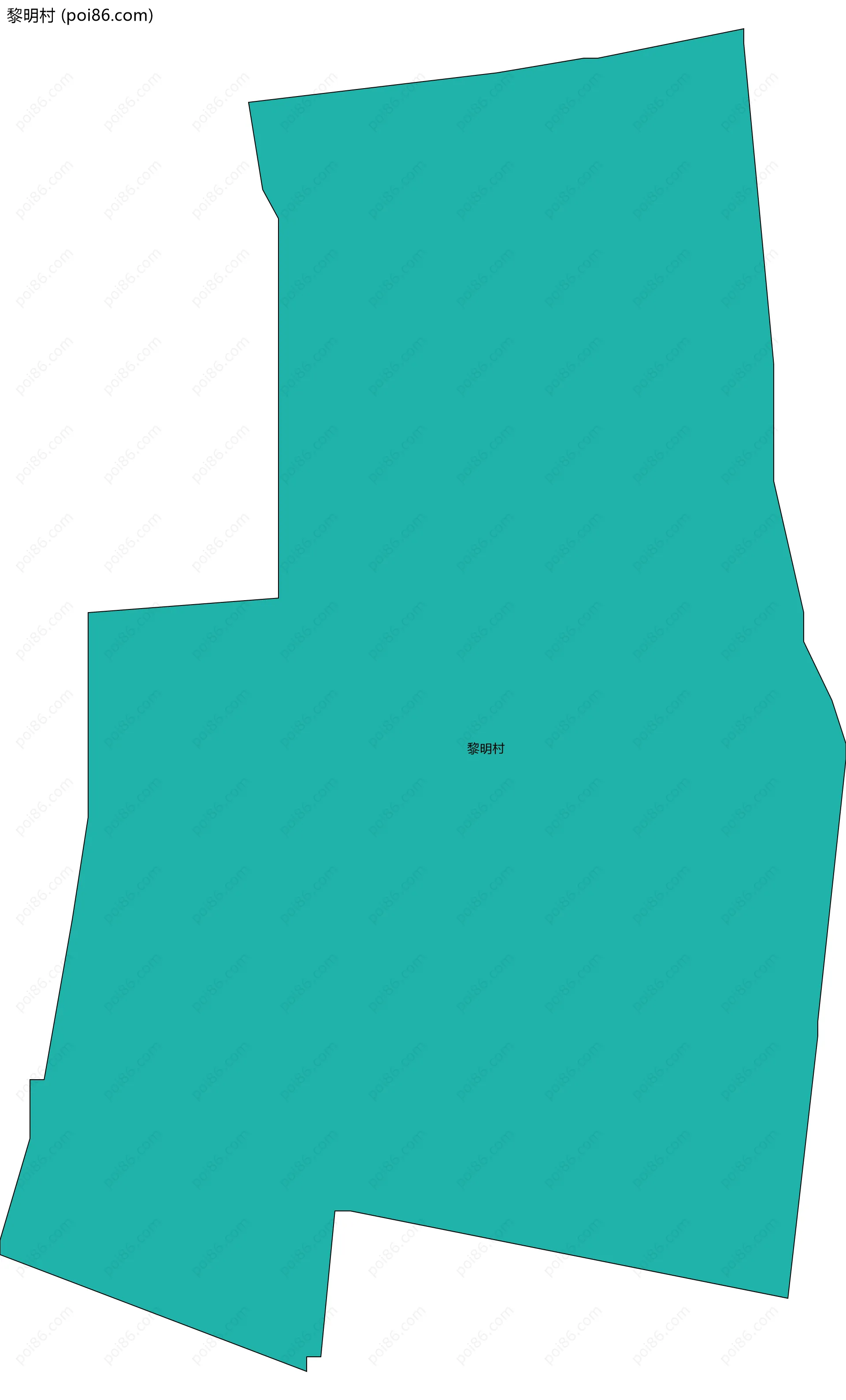 黎明村边界地图