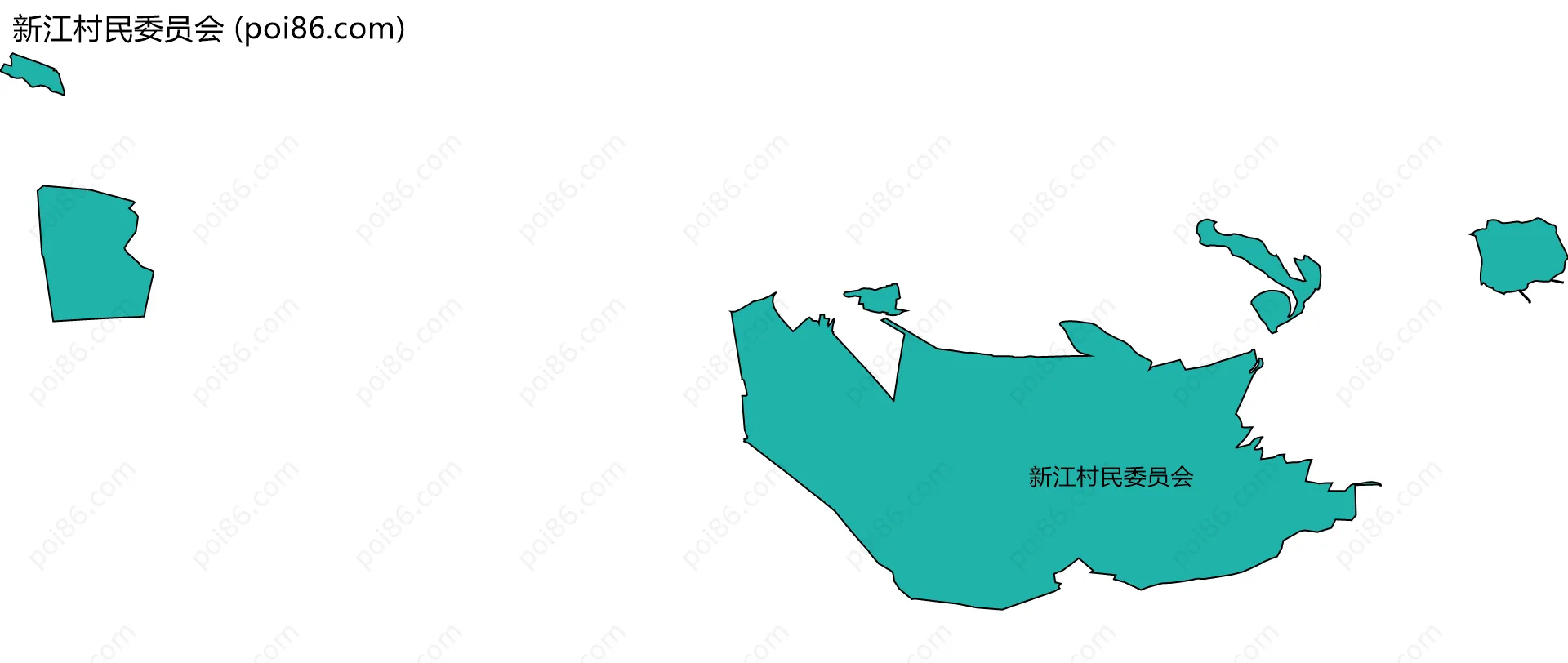 新江村民委员会边界地图