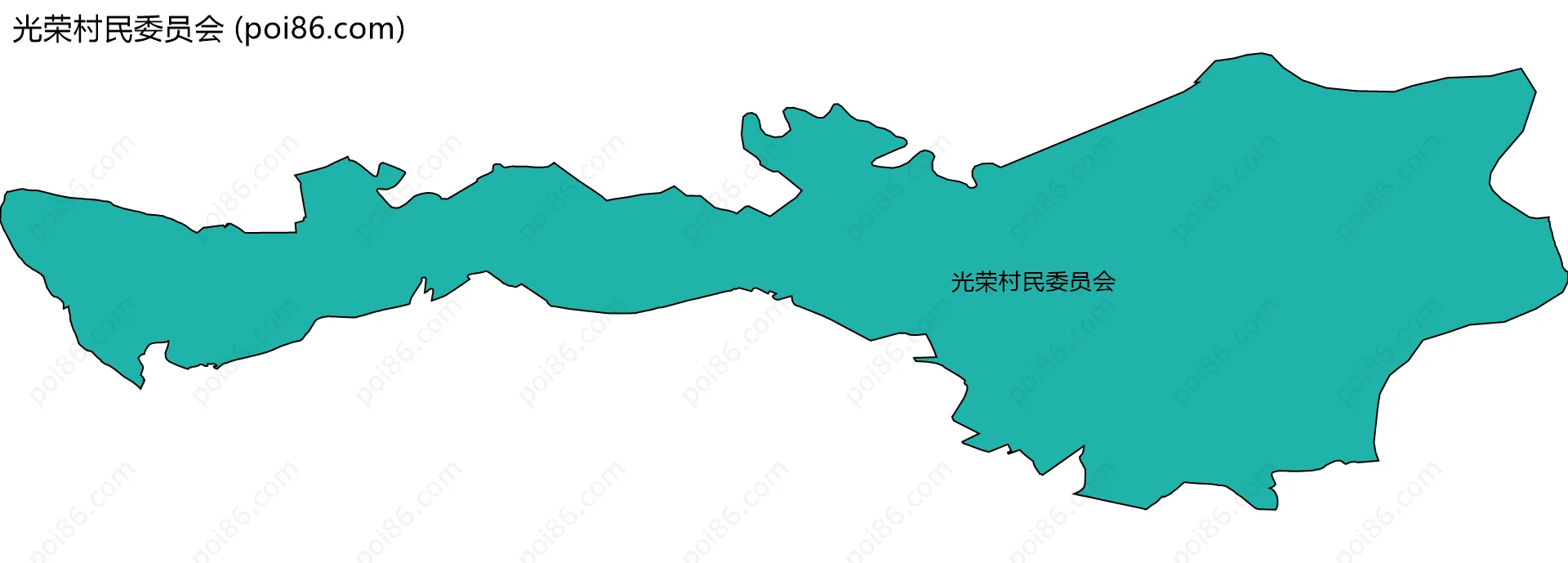 光荣村民委员会边界地图