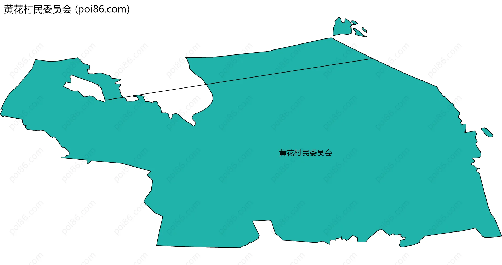 黄花村民委员会边界地图