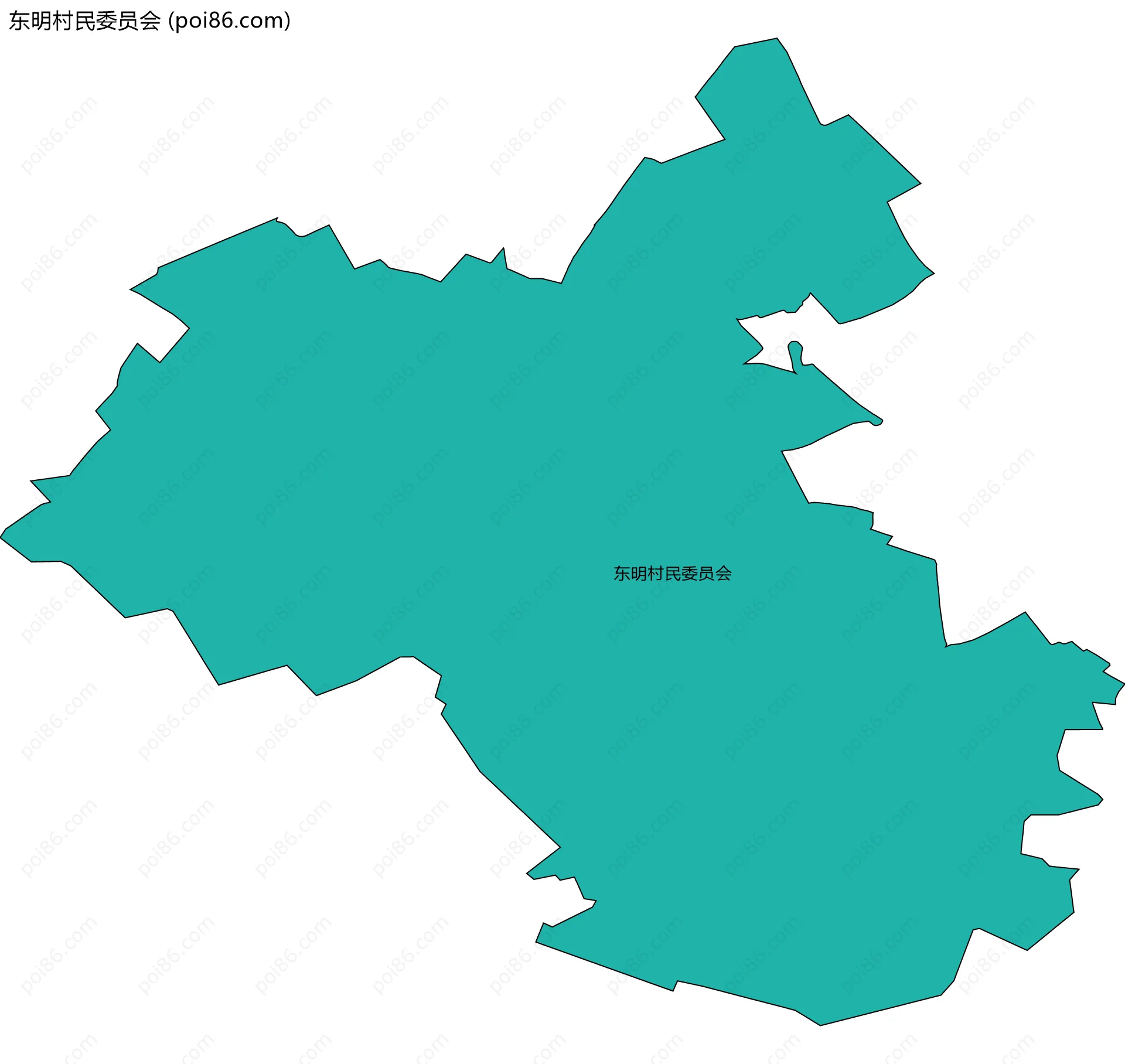 东明村民委员会边界地图