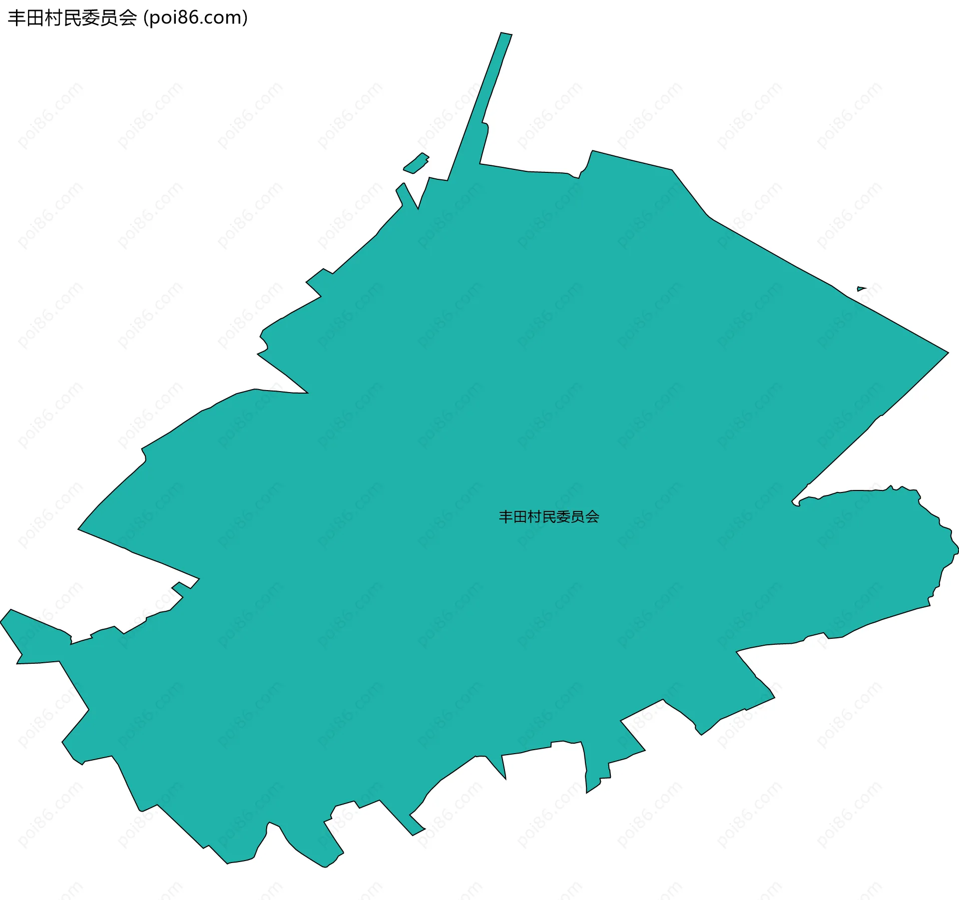 丰田村民委员会边界地图