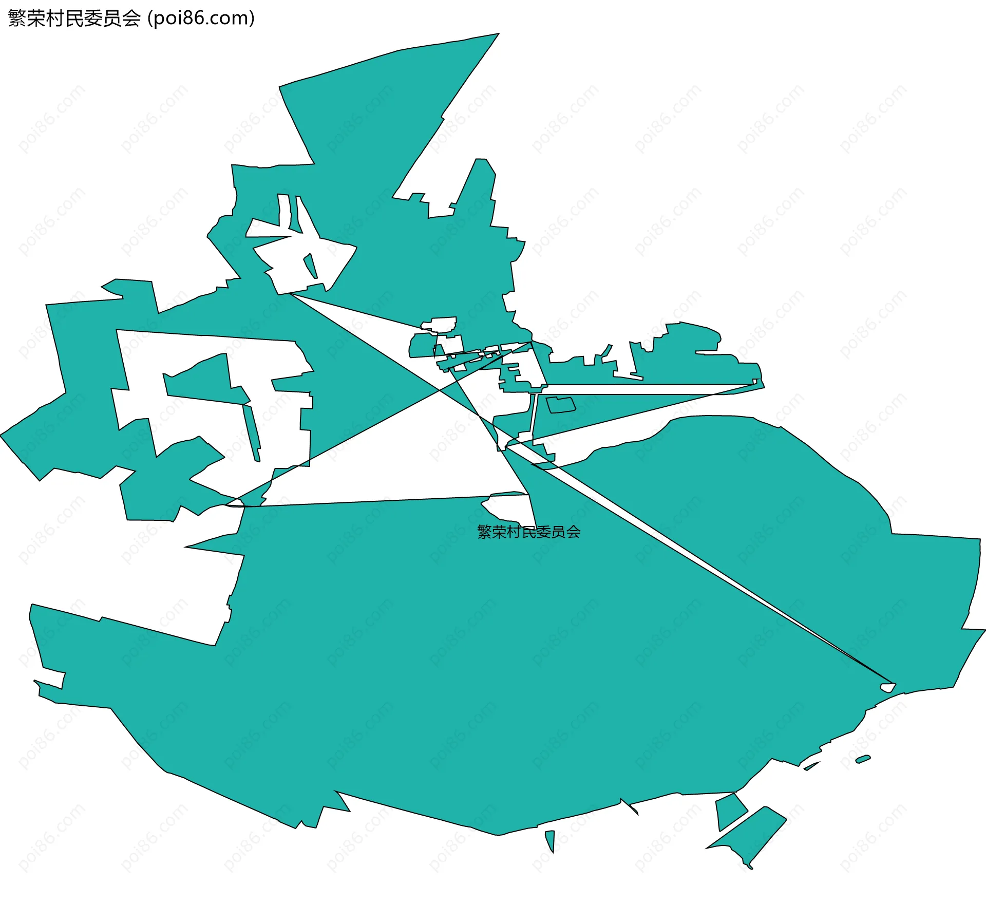 繁荣村民委员会边界地图
