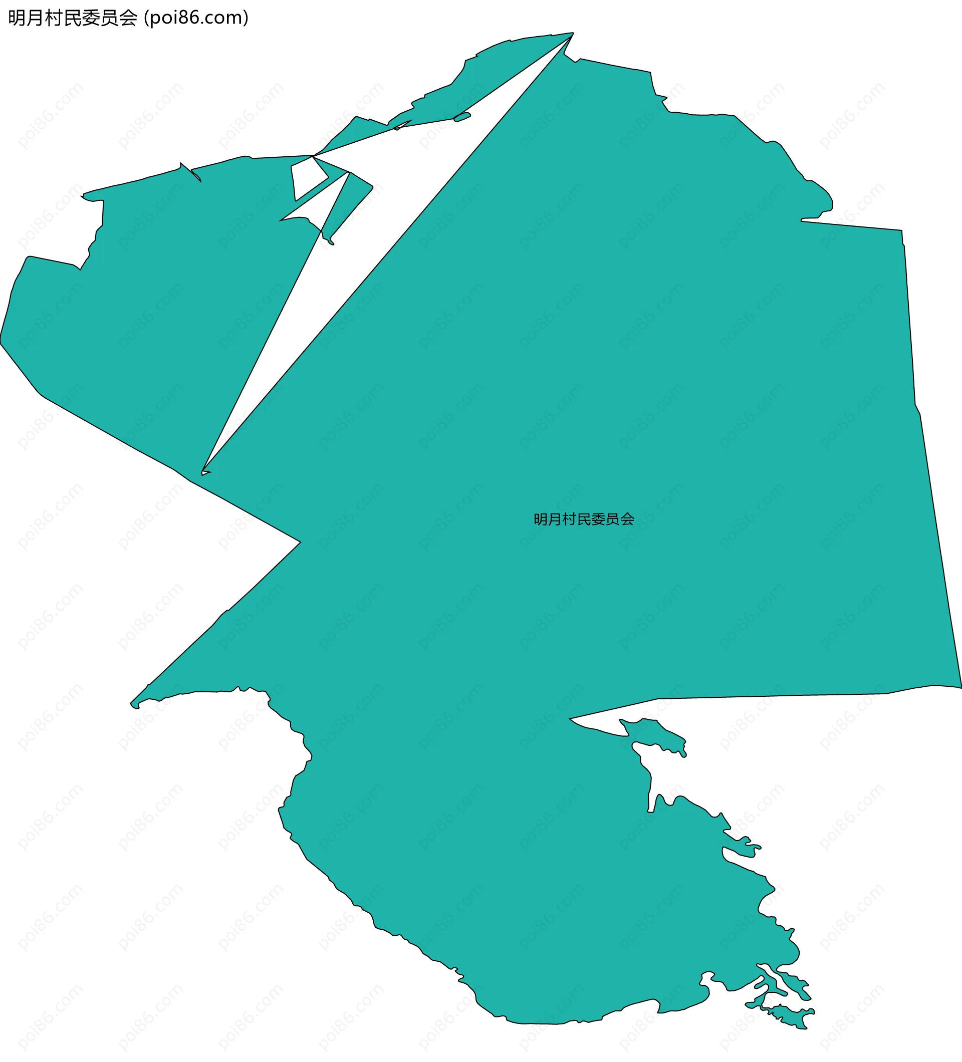 明月村民委员会边界地图