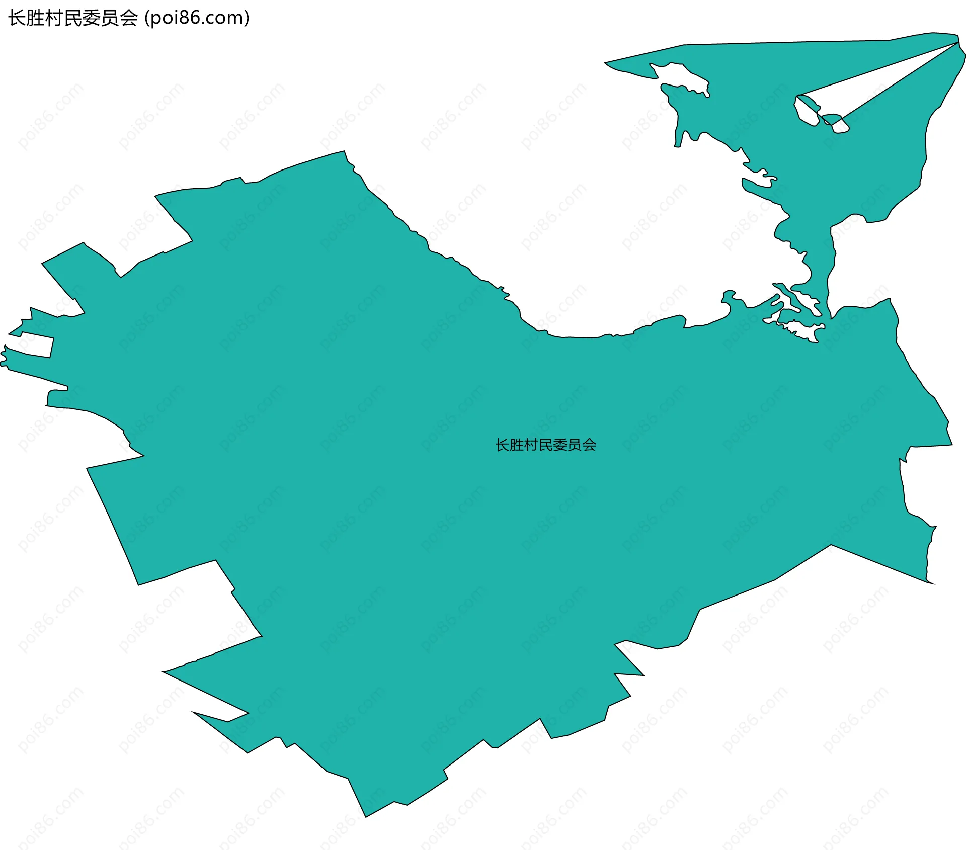 长胜村民委员会边界地图