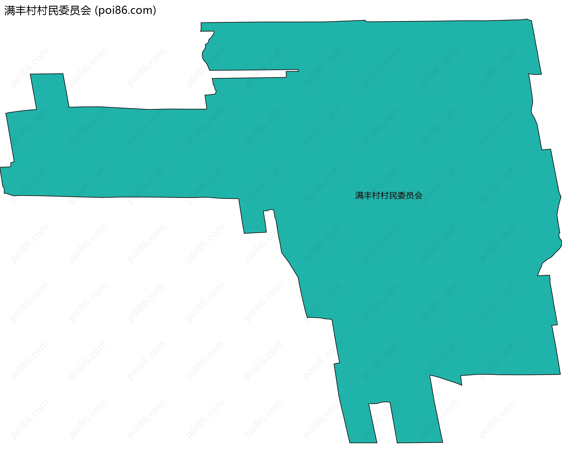 满丰村村民委员会边界地图