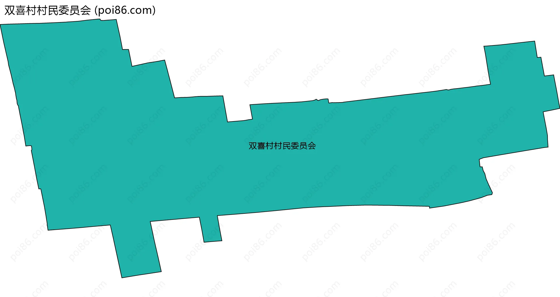 双喜村村民委员会边界地图