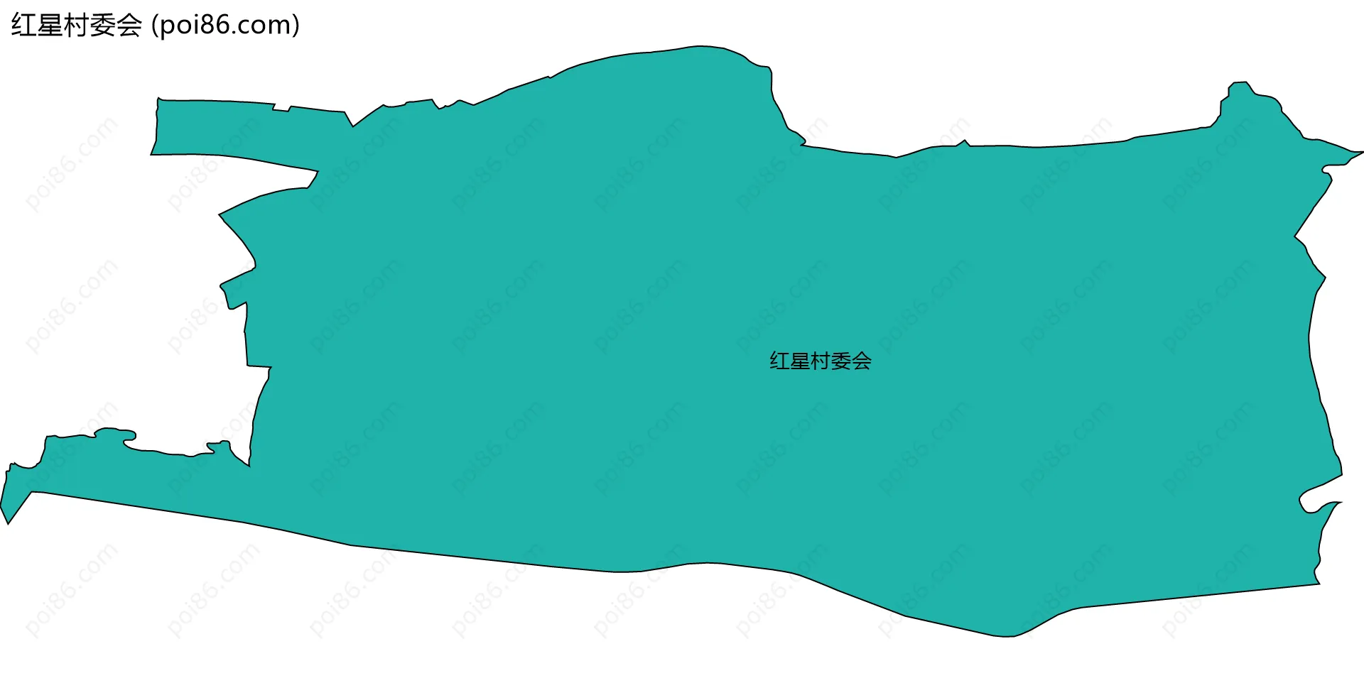 红星村委会边界地图