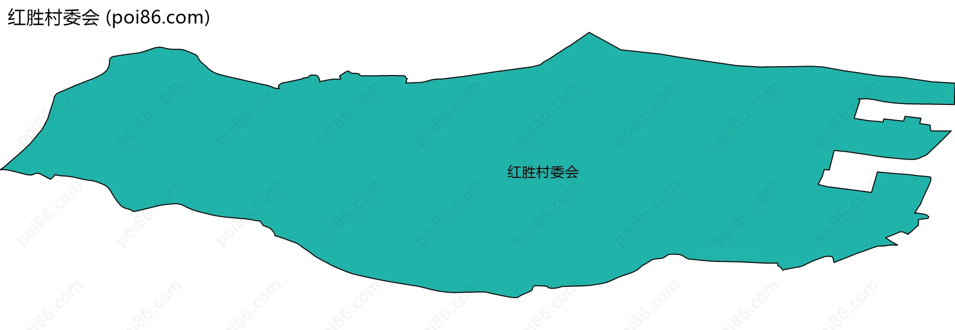 红胜村委会边界地图
