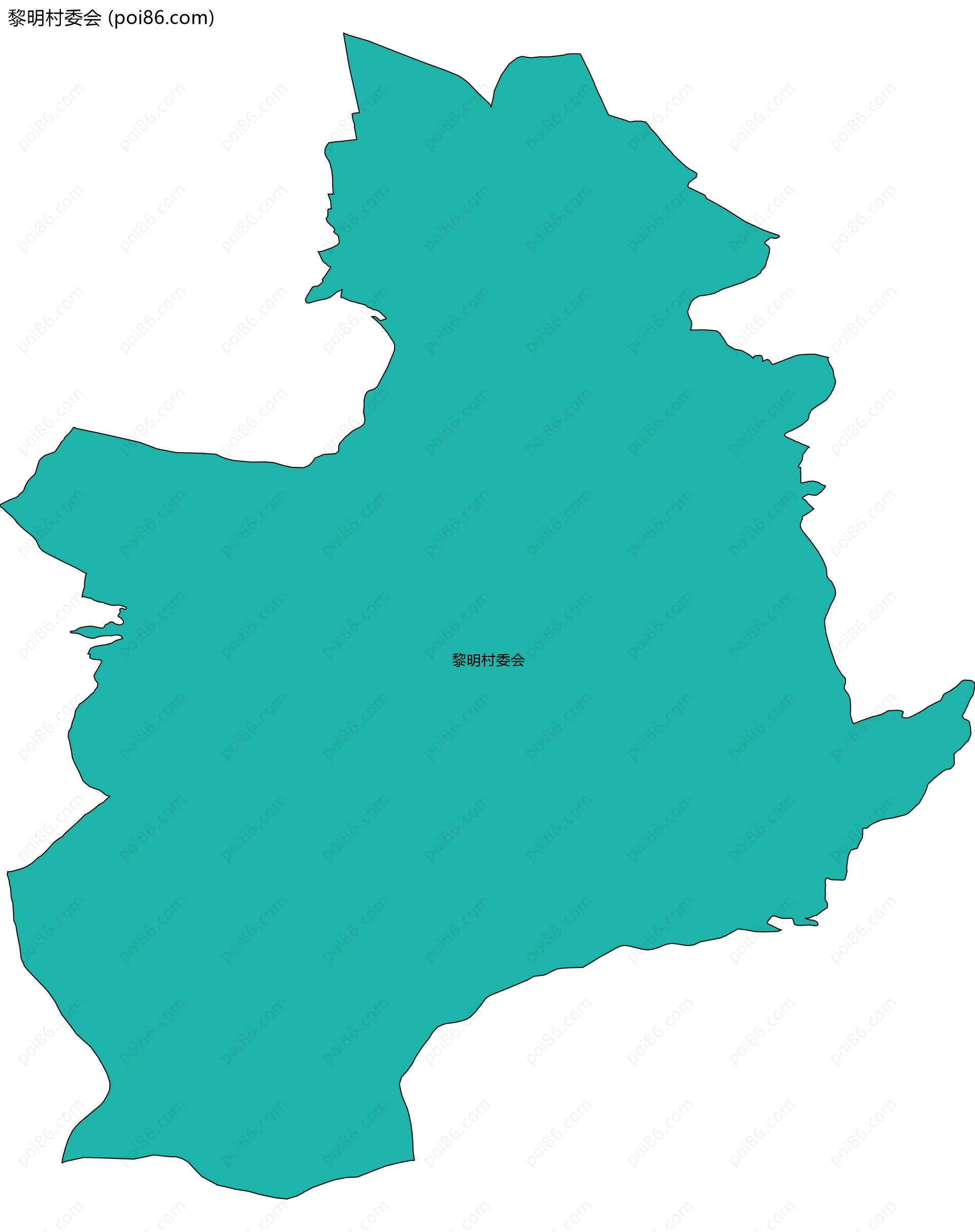 黎明村委会边界地图