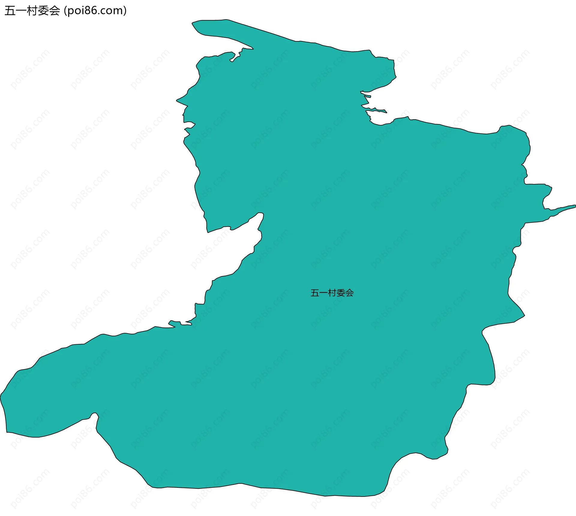 五一村委会边界地图