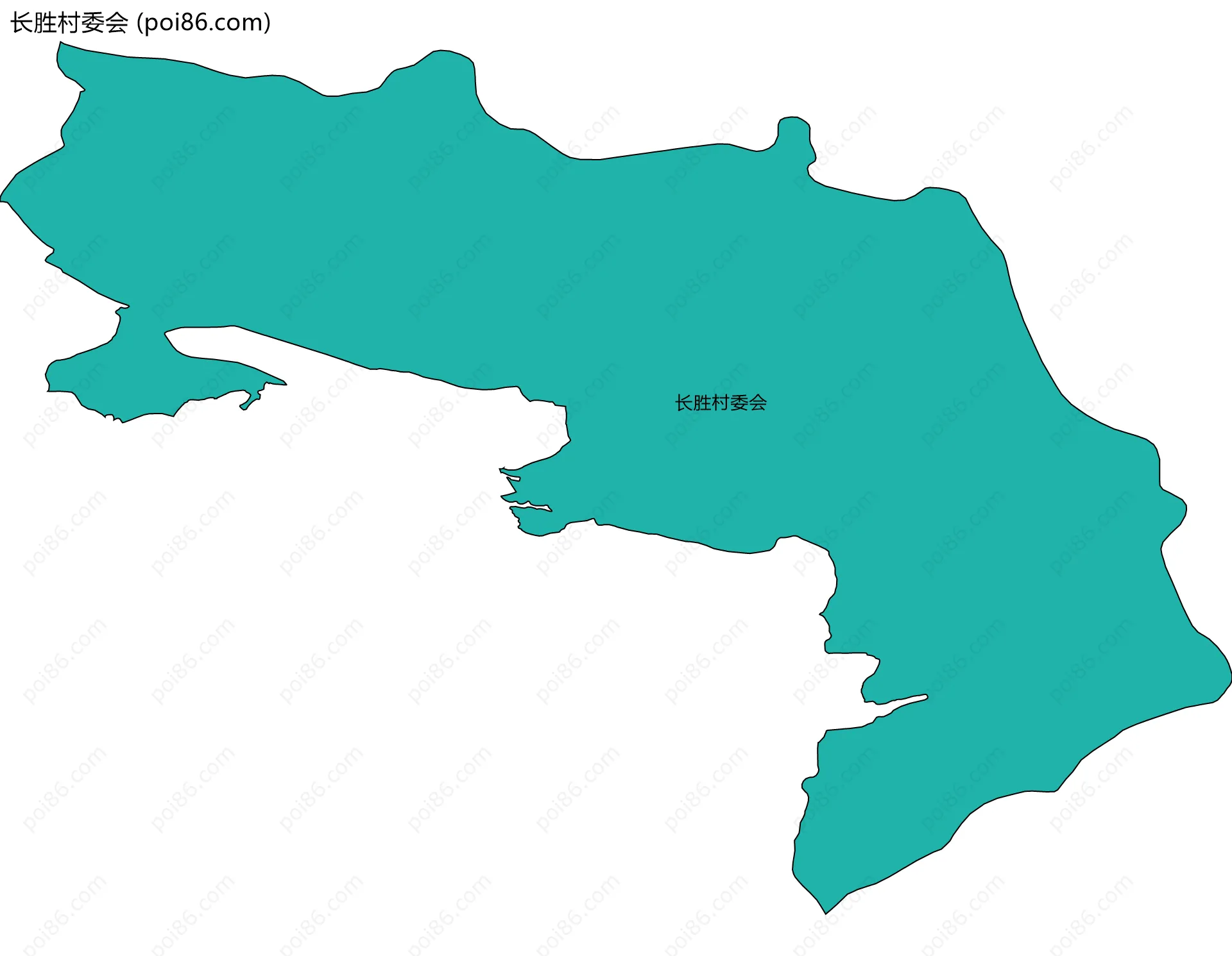 长胜村委会边界地图