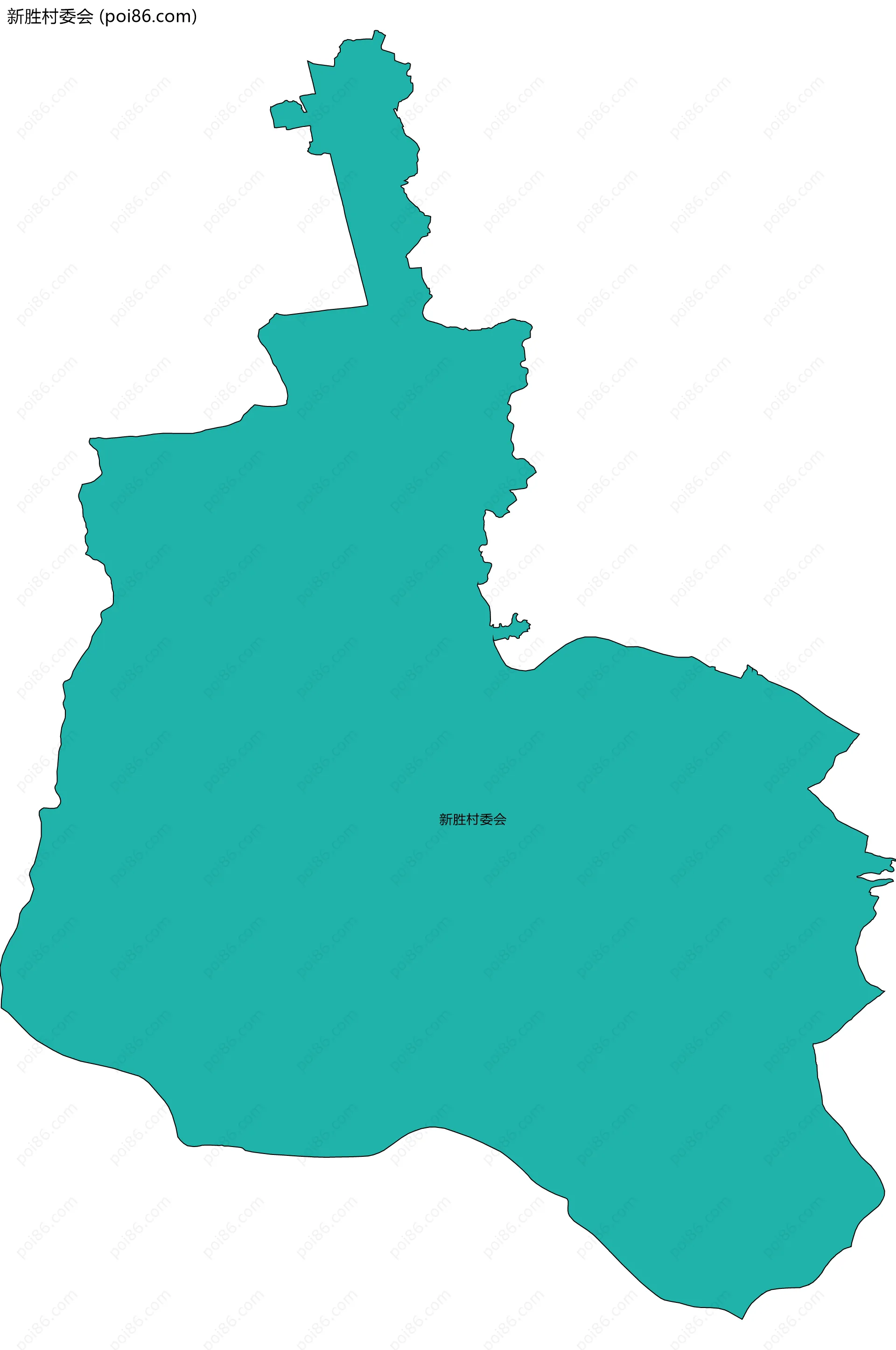 新胜村委会边界地图