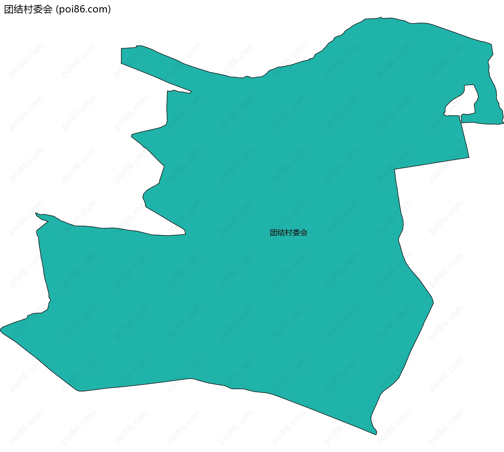 团结村委会边界地图