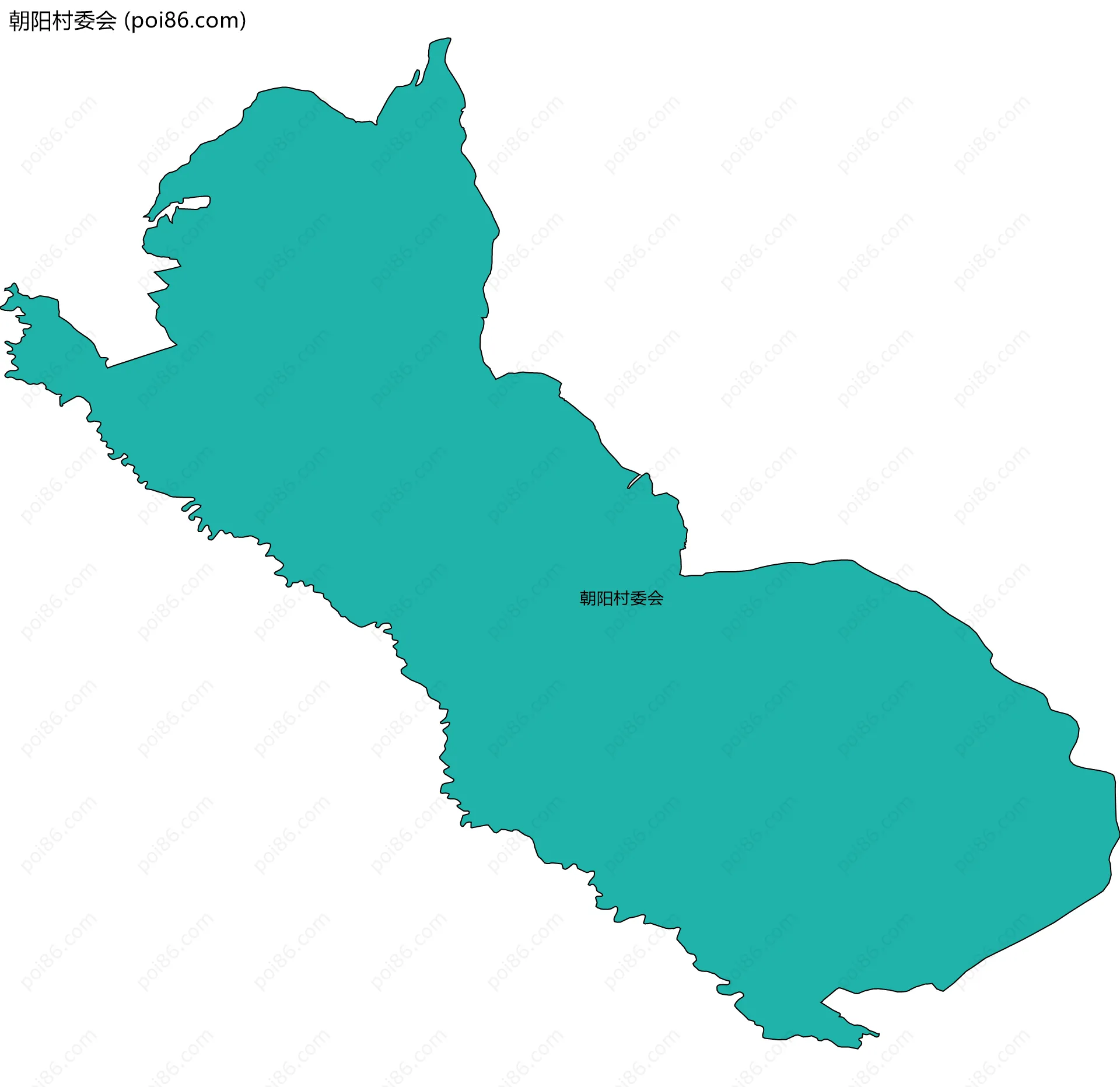 朝阳村委会边界地图