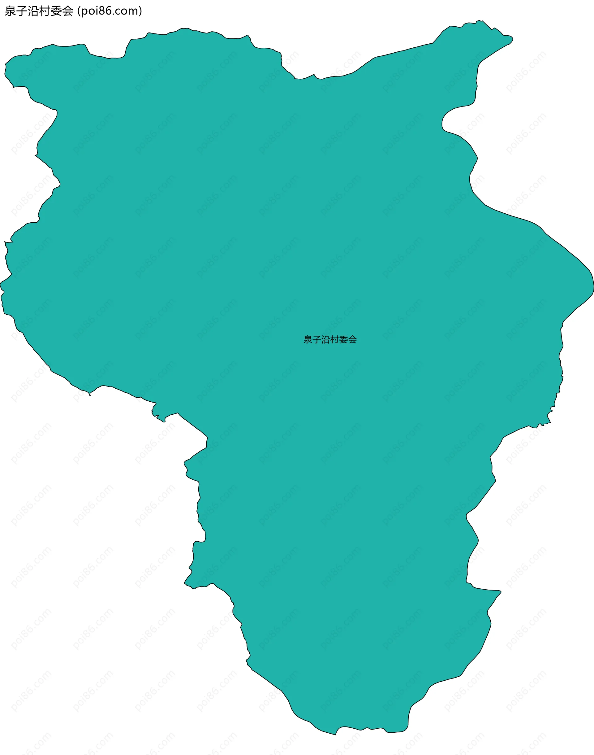 泉子沿村委会边界地图