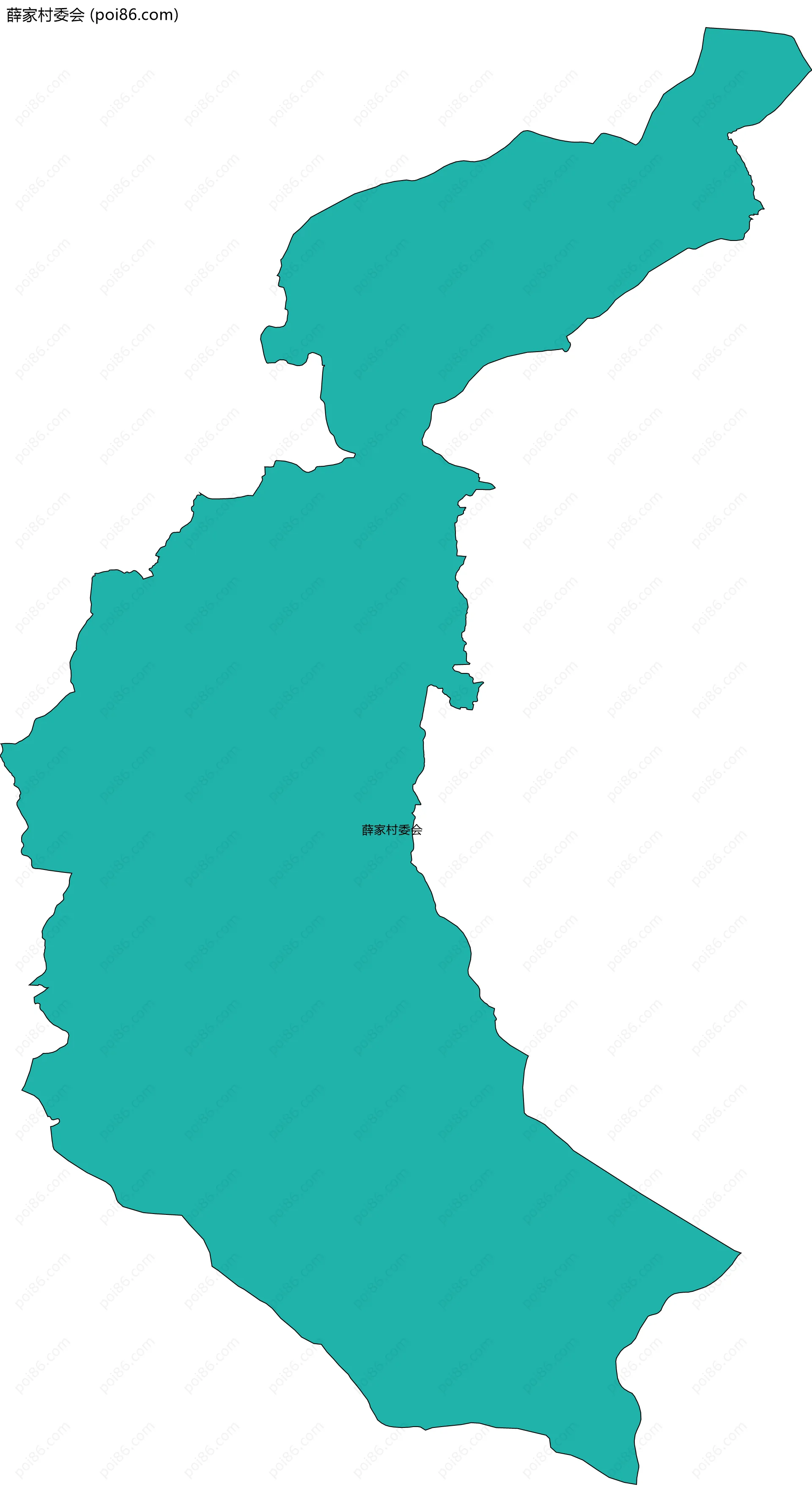 薛家村委会边界地图