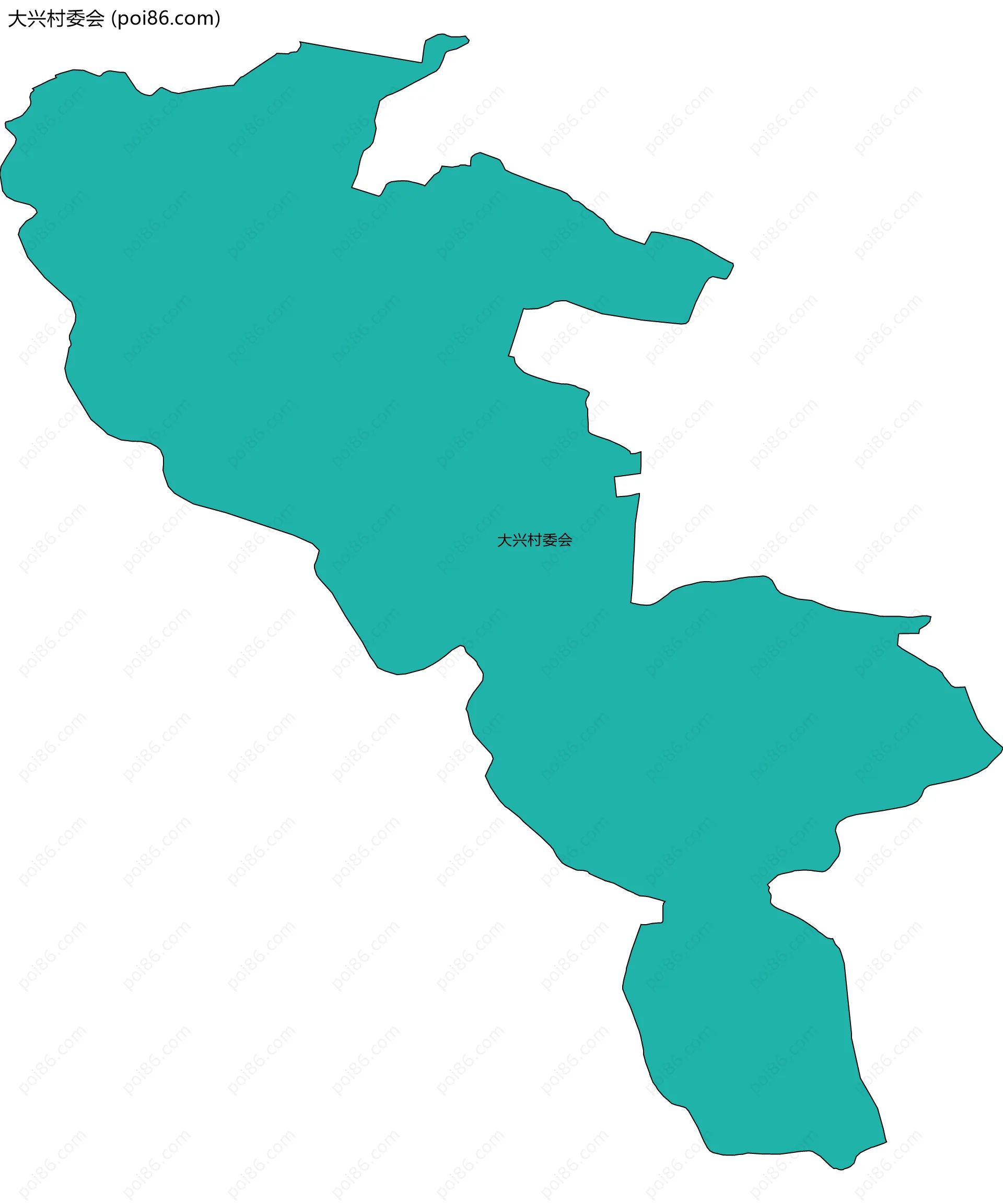 大兴村委会边界地图