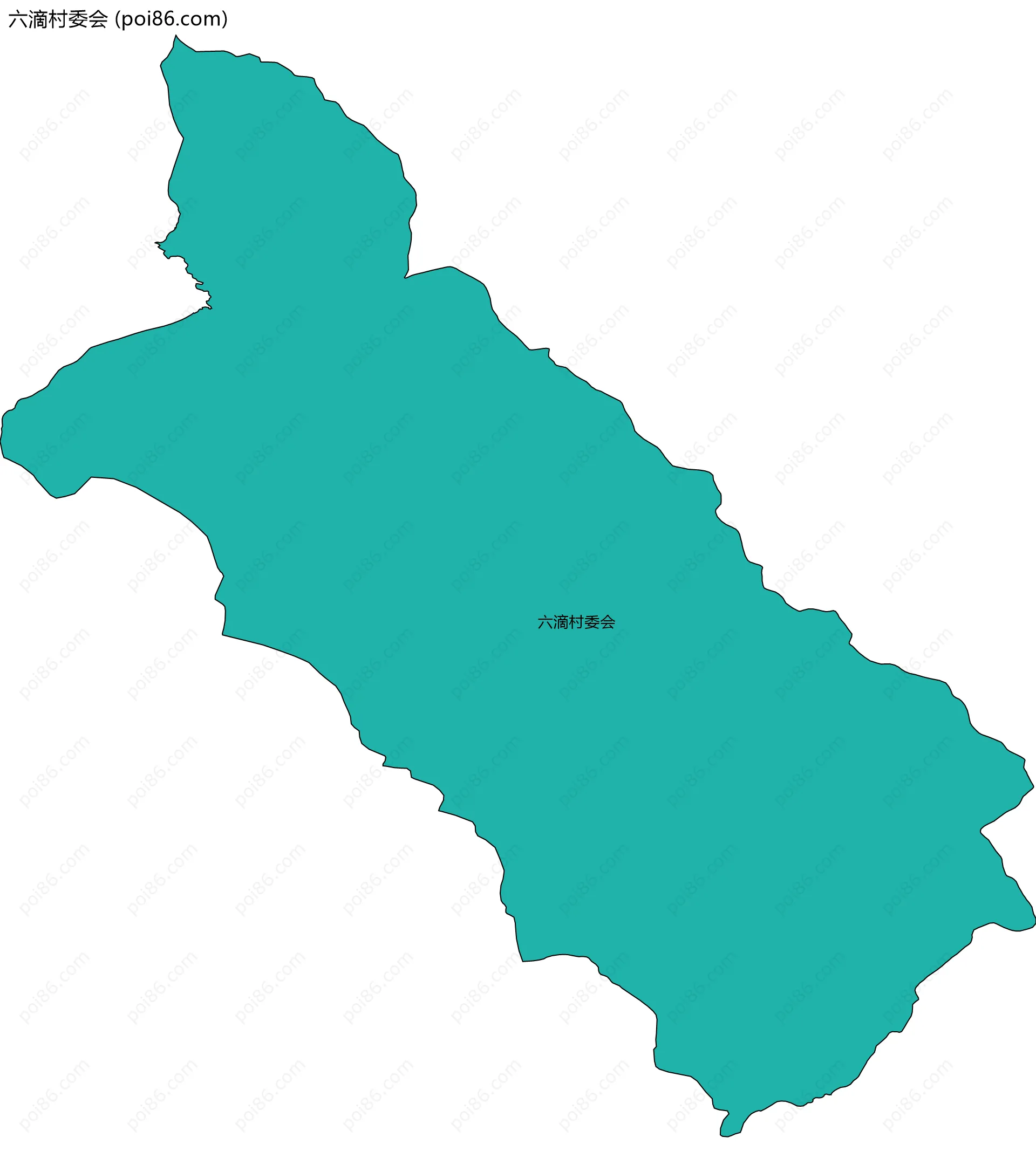 六滴村委会边界地图