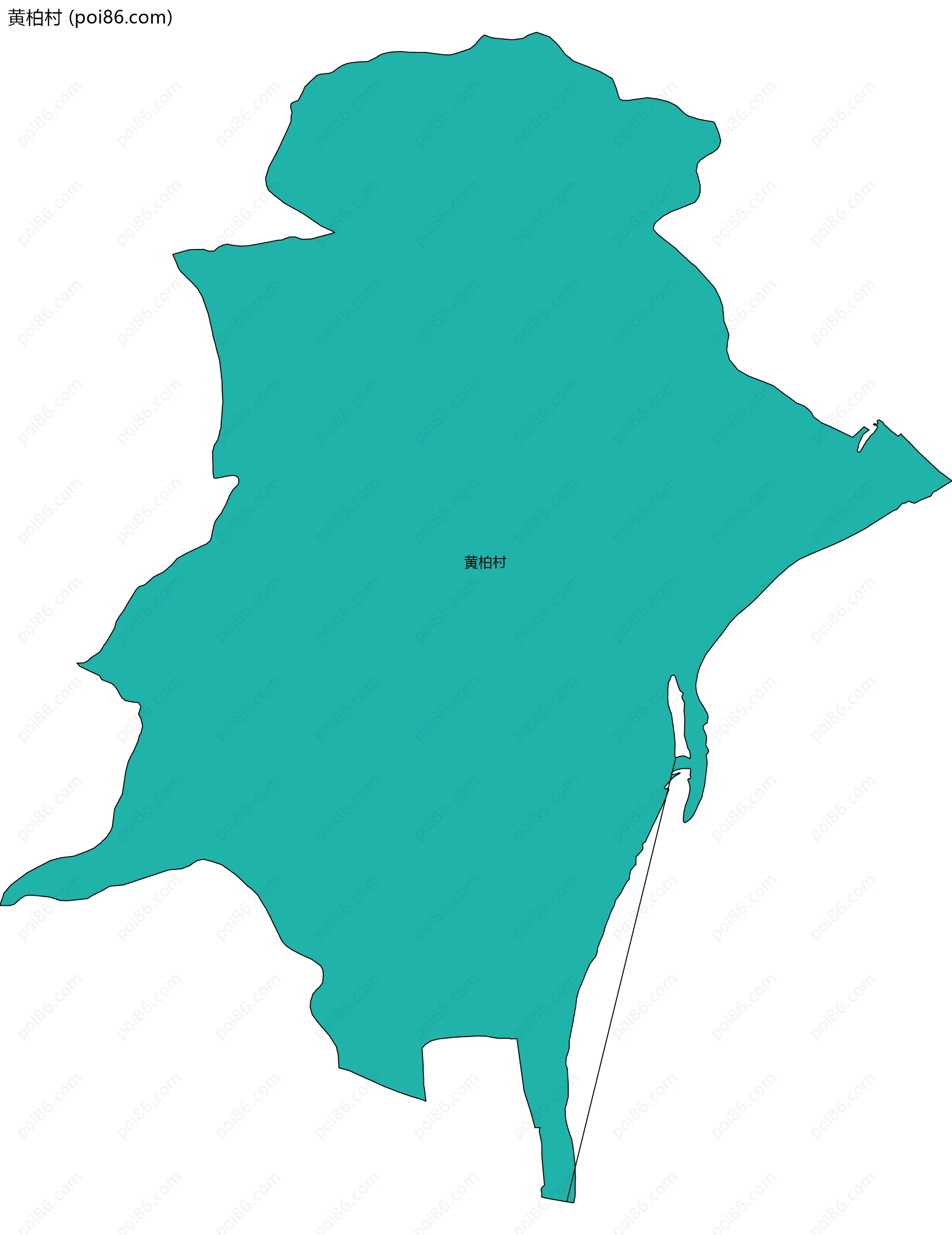 黄柏村边界地图