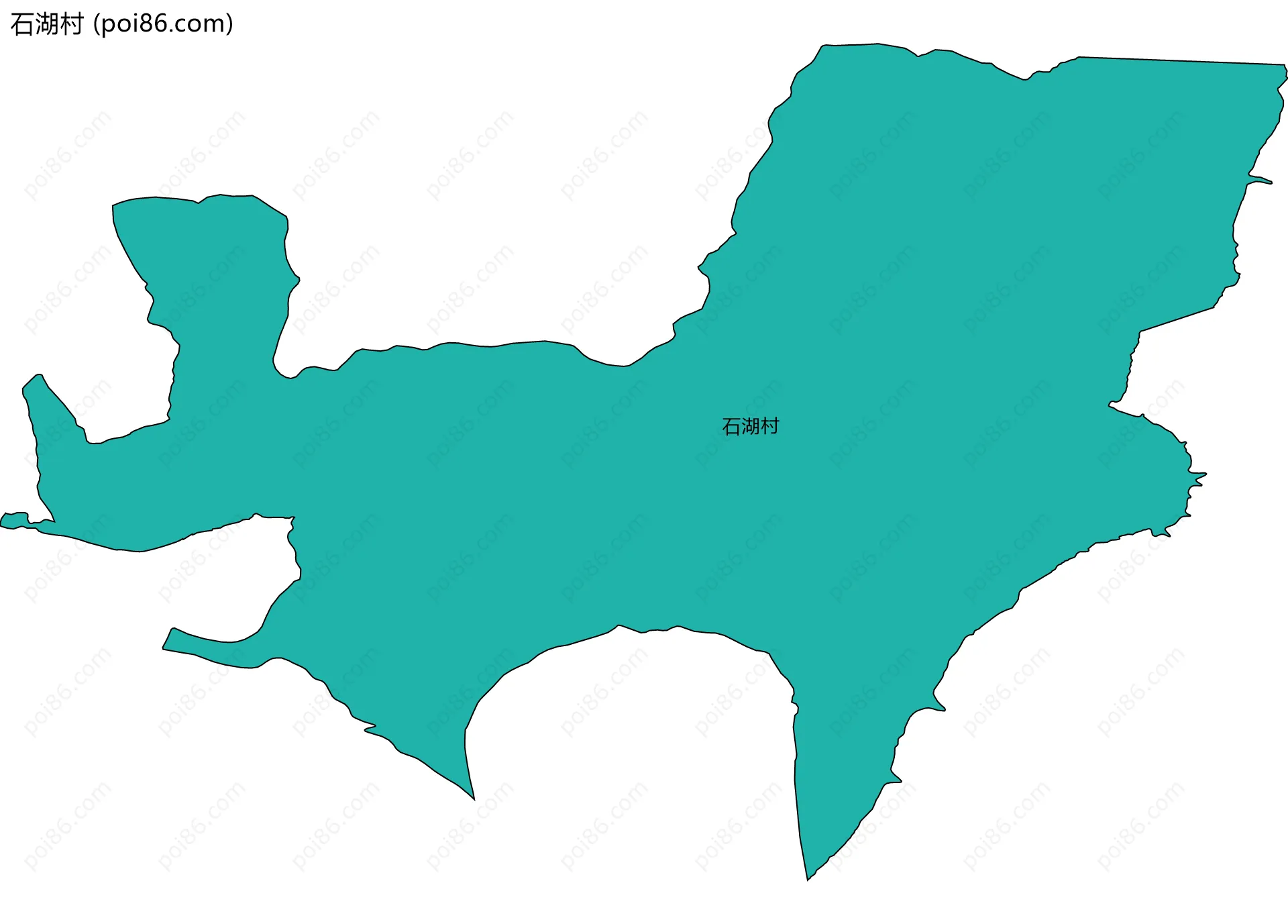 石湖村边界地图