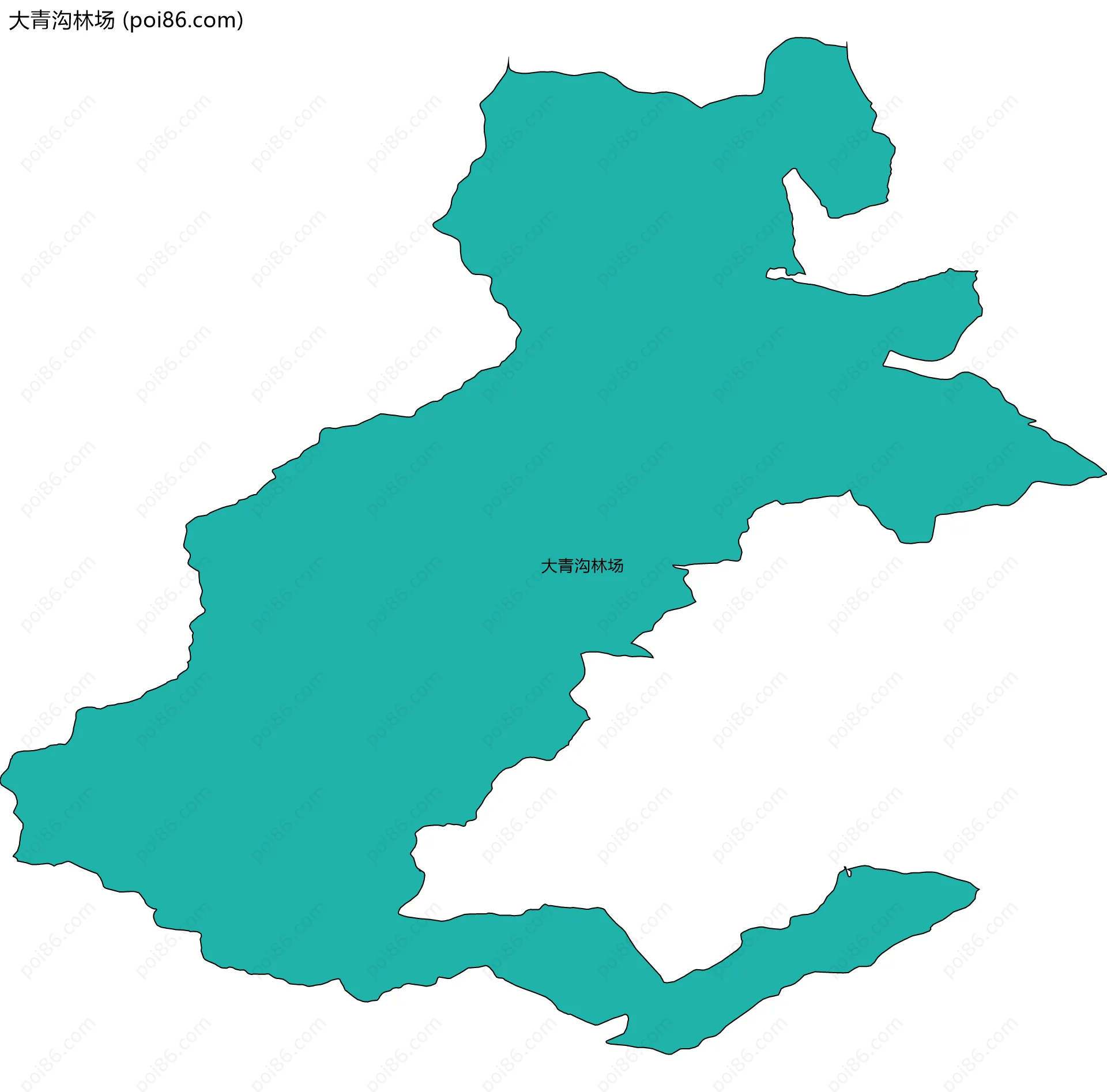 大青沟林场边界地图