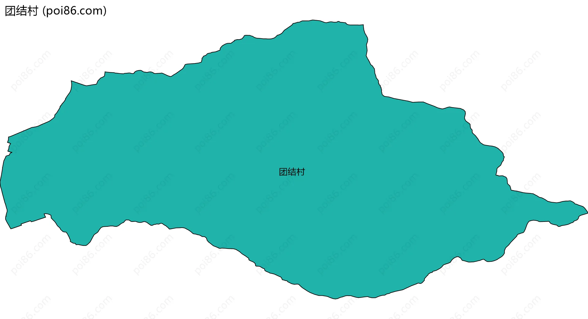 团结村边界地图