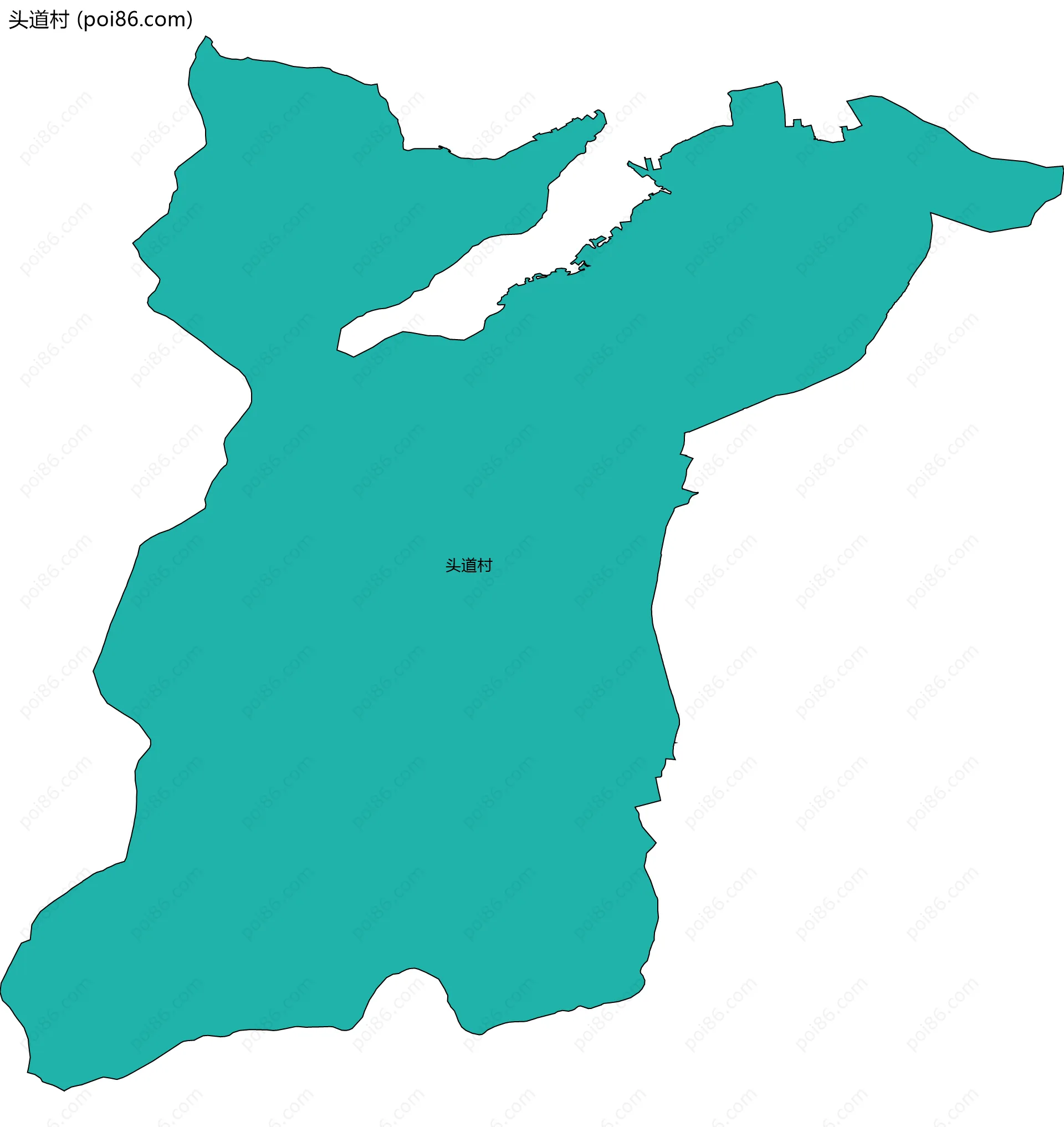头道村边界地图