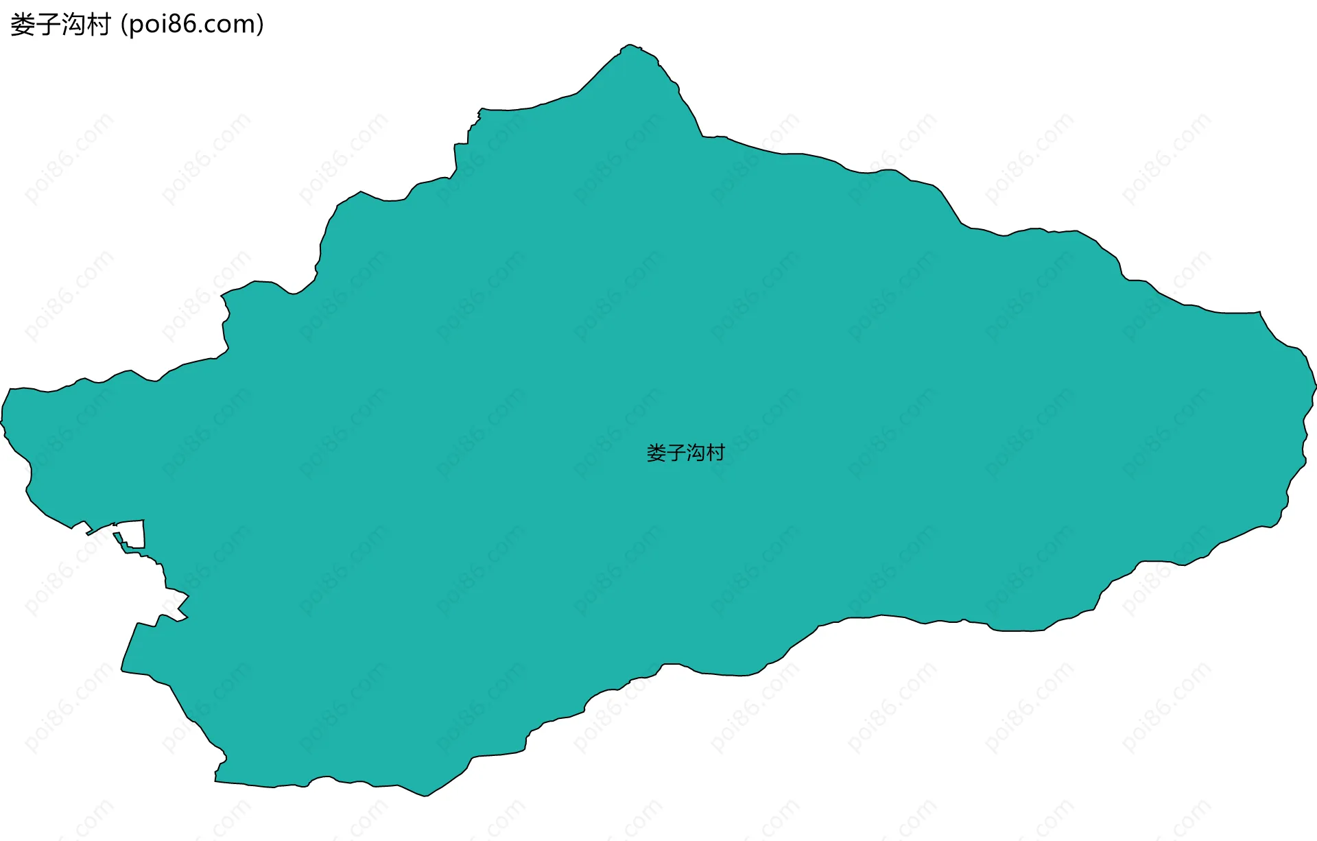 娄子沟村边界地图